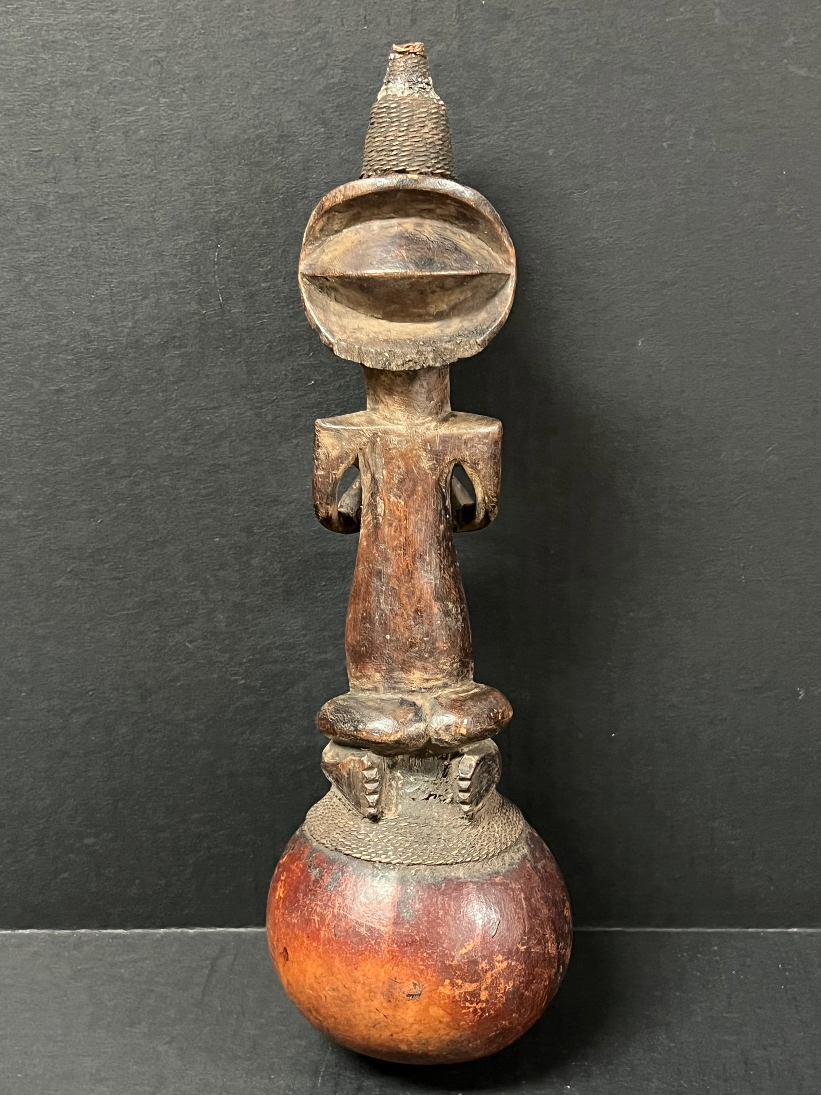 African Tribal Art Carved Wood Kuba Pipe - 8