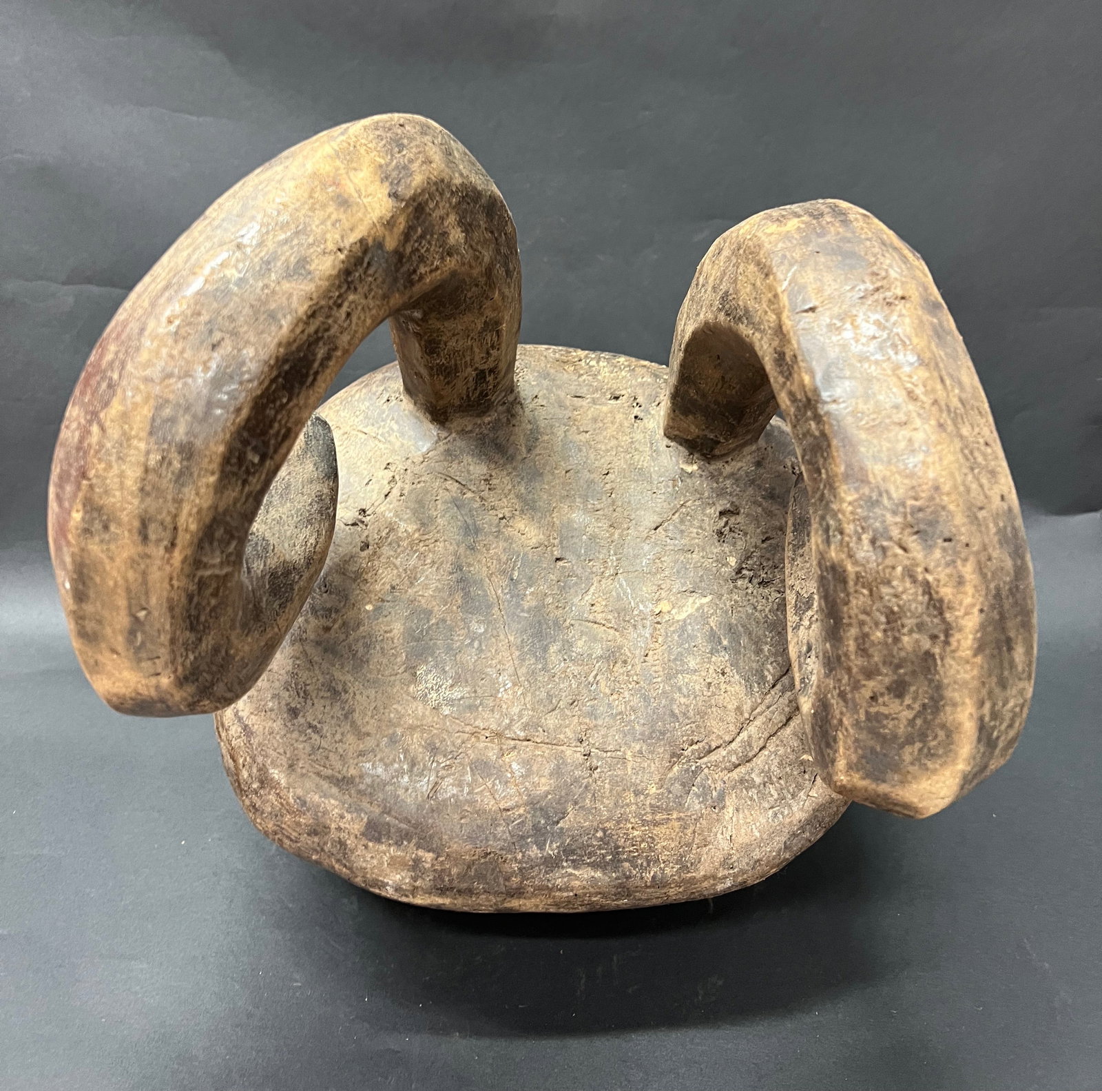 African Tribal Art Carved Wood Kuba Helmet Mask - 6