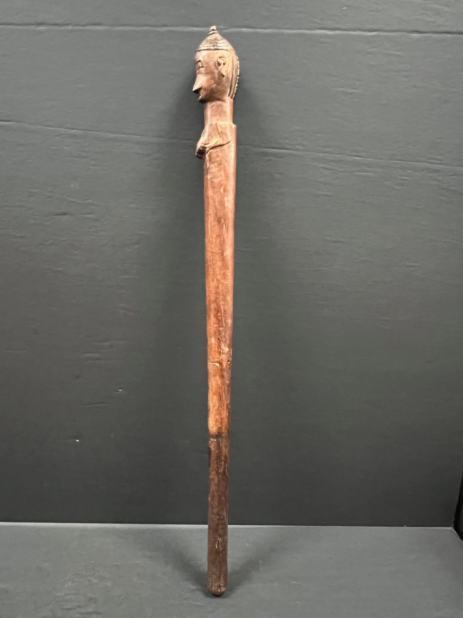 African Tribal Art Carved Wood Tanzania Scepter - 5