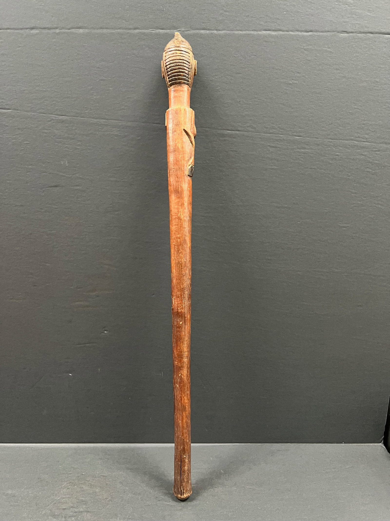 African Tribal Art Carved Wood Tanzania Scepter - 7