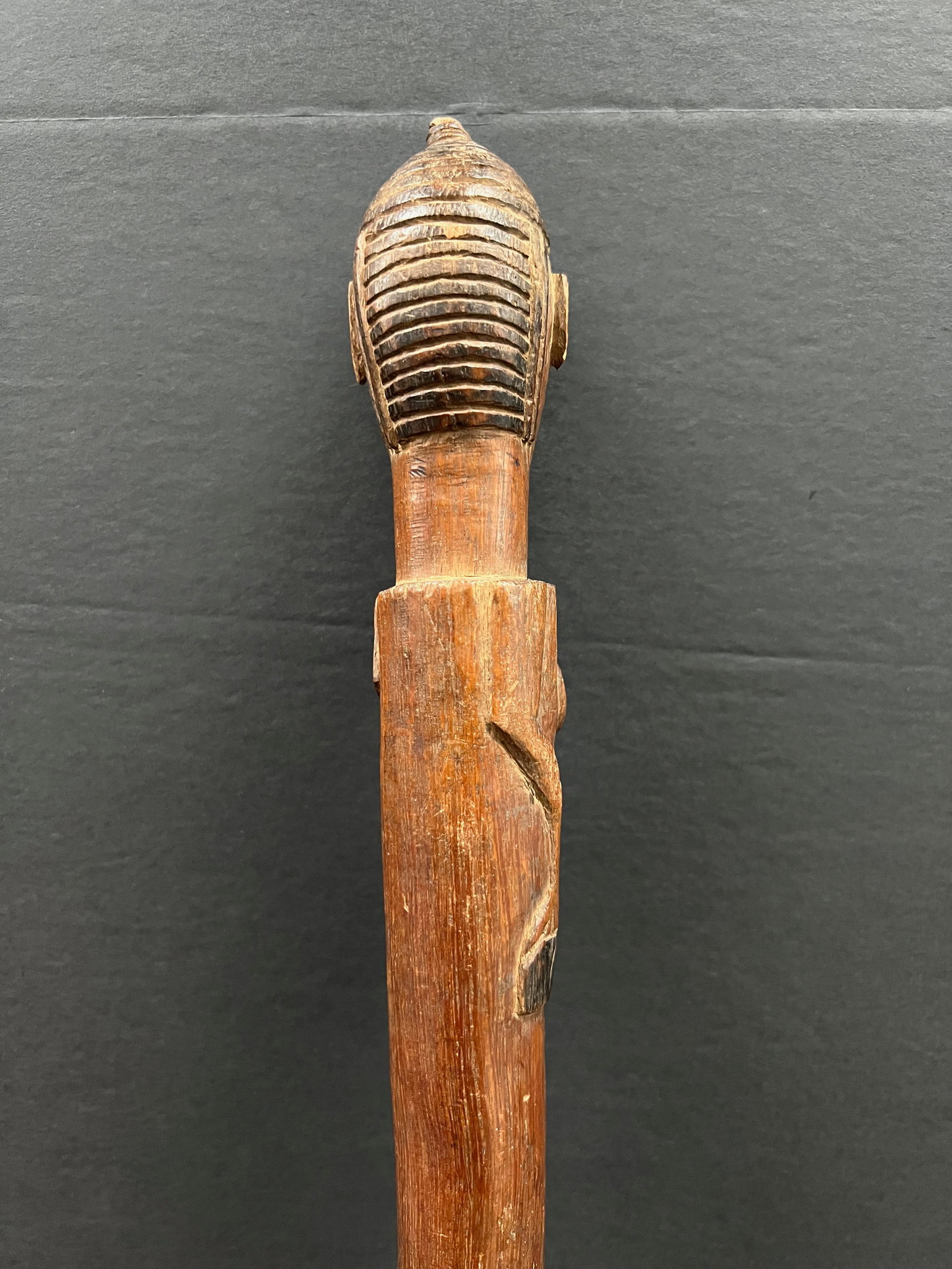 African Tribal Art Carved Wood Tanzania Scepter - 8