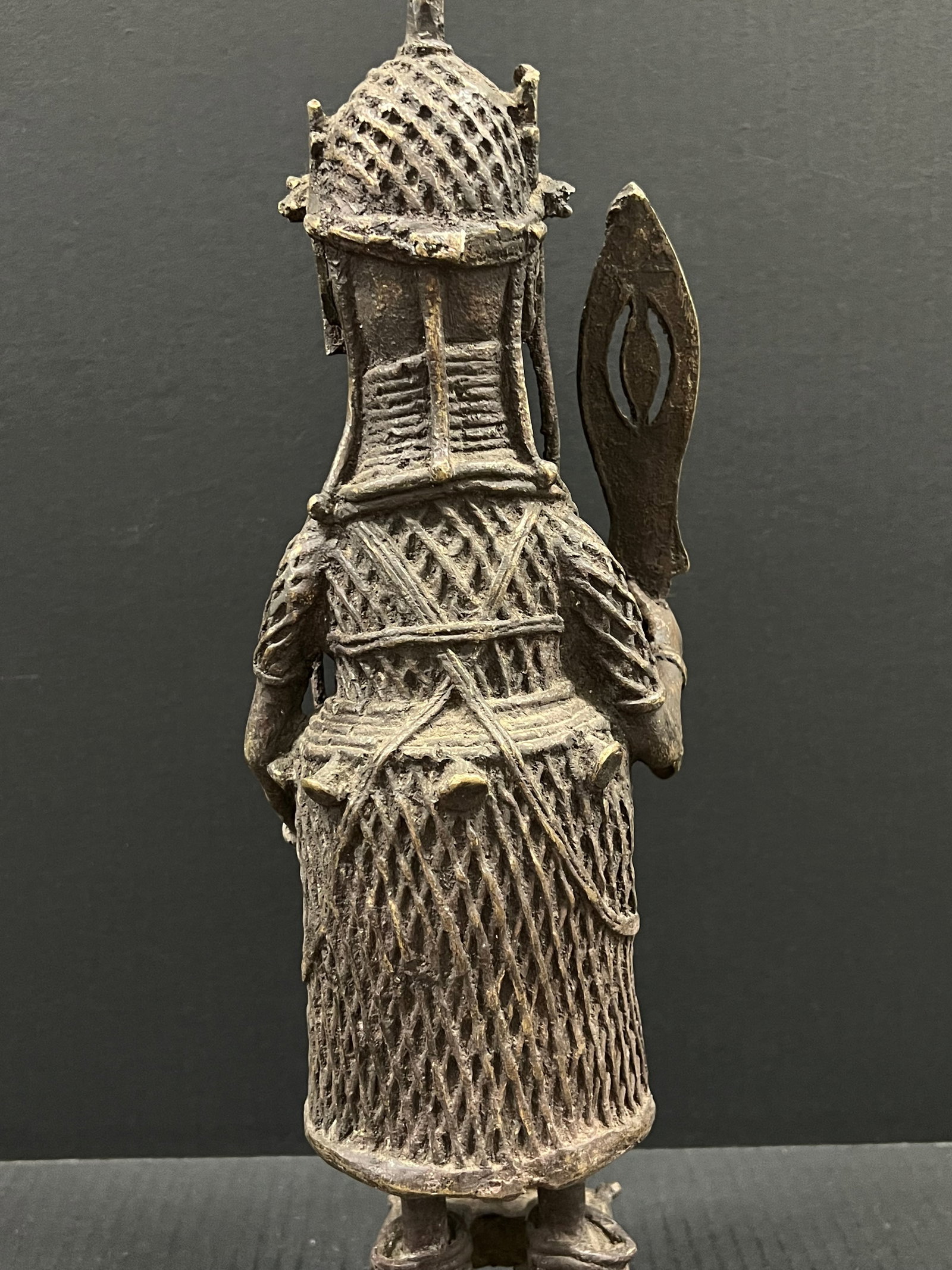 African Tribal Art Benin Bronze Warrior Statue - 7