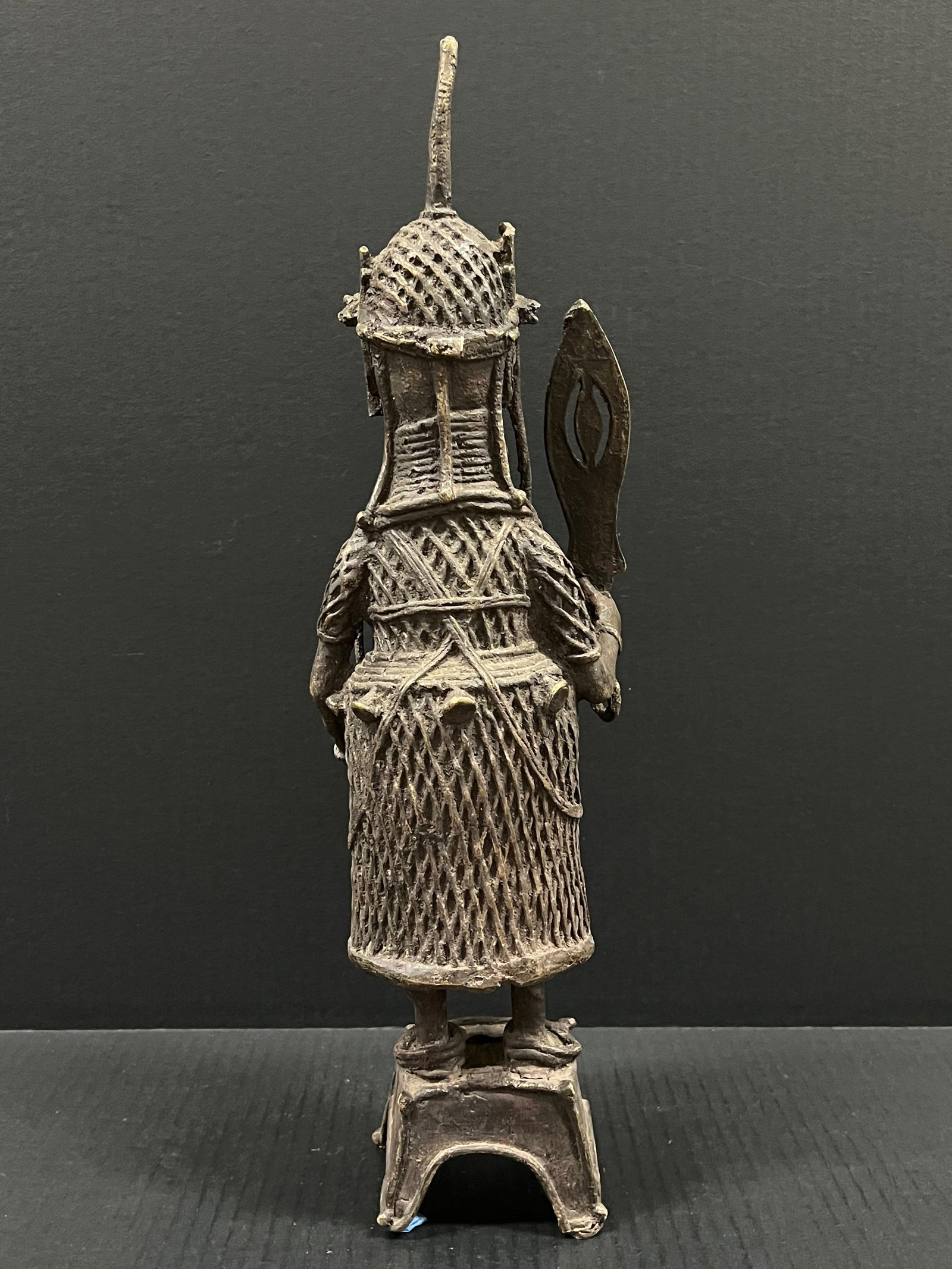 African Tribal Art Benin Bronze Warrior Statue - 8