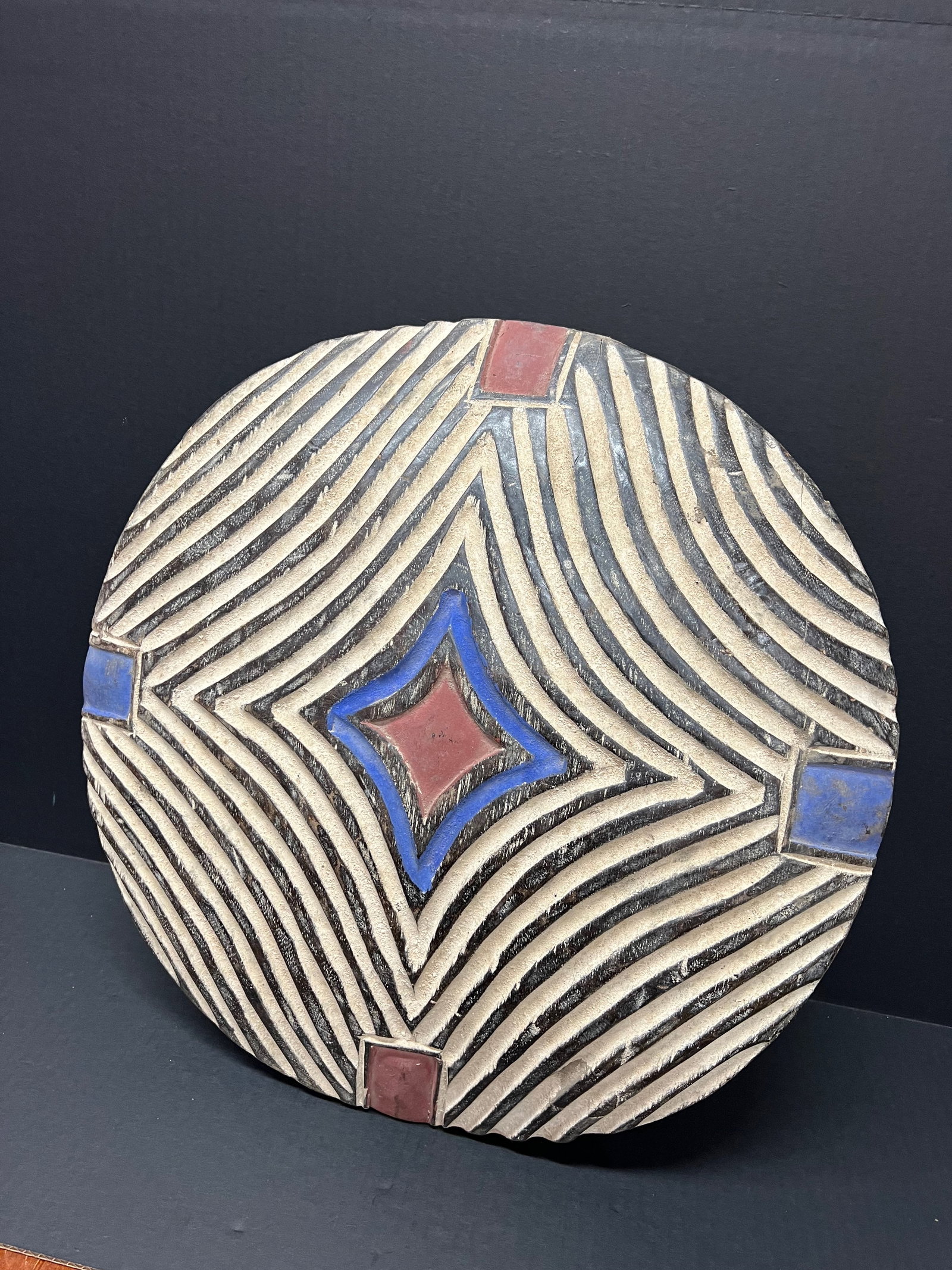African Tribal Art Carved Wood Zulu Shield - 2
