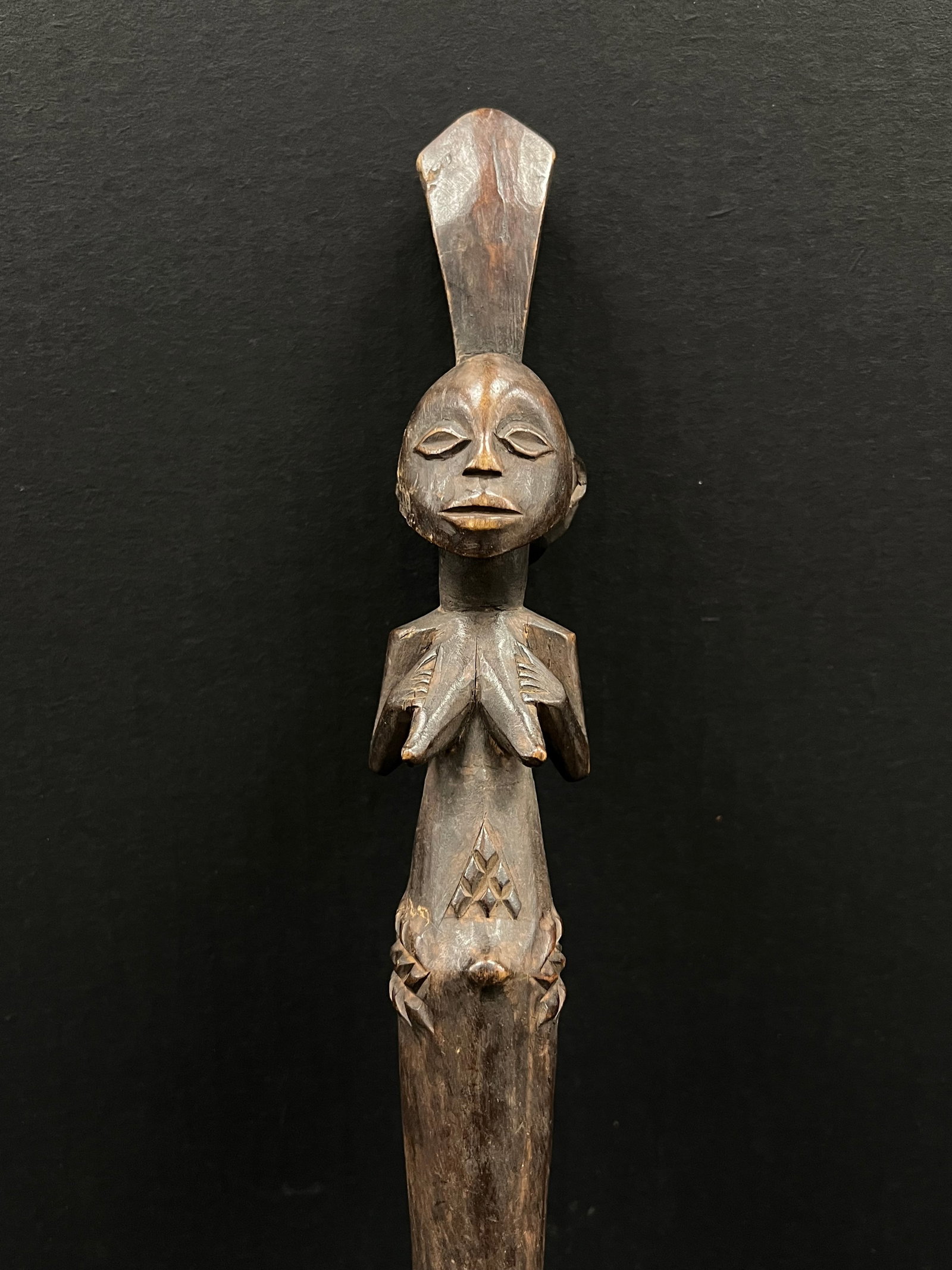 African Tribal Art Carved Wood Kuba Spoon - 2