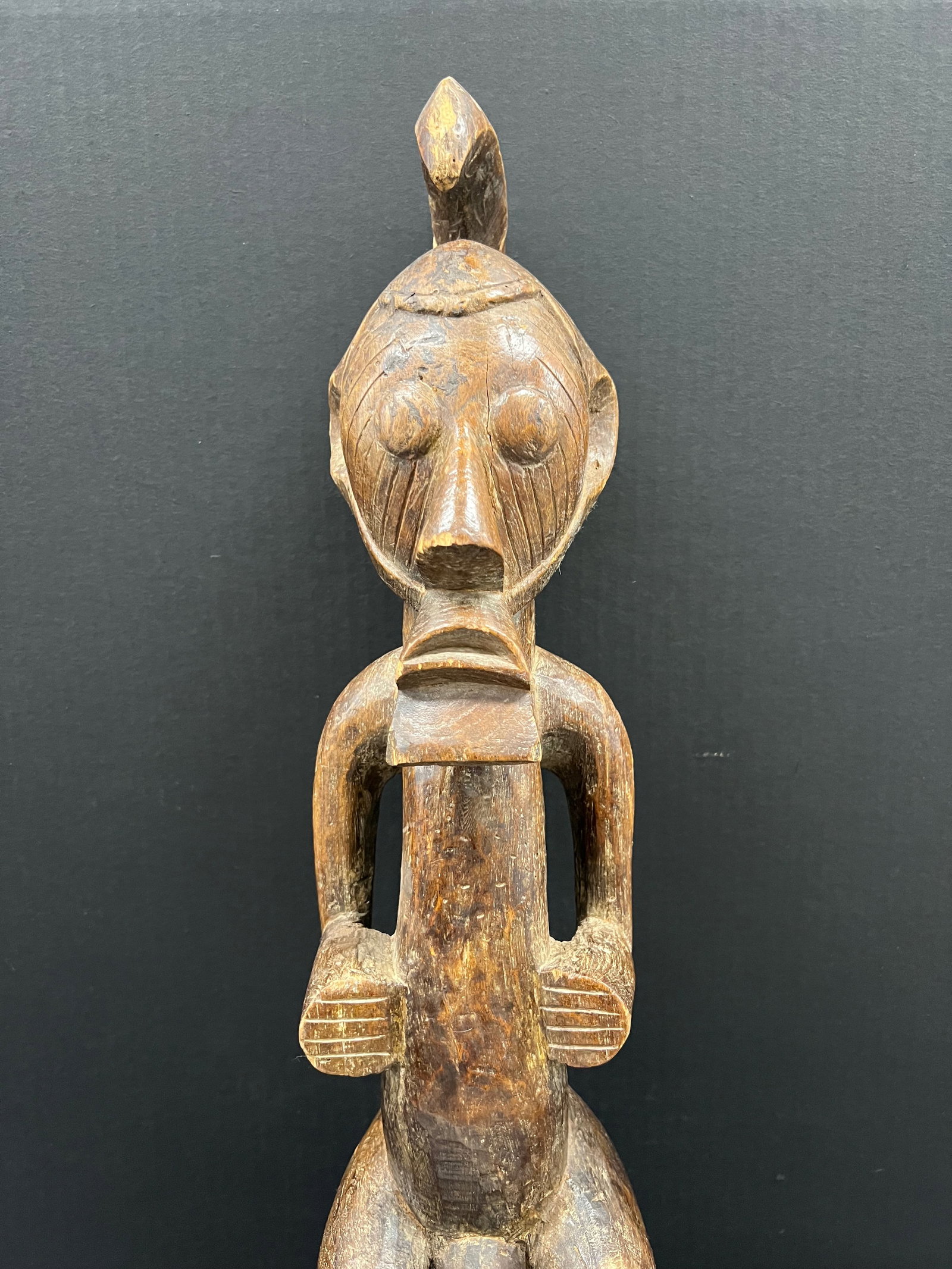 African Tribal Art Carved Wood Songye Statue - 2