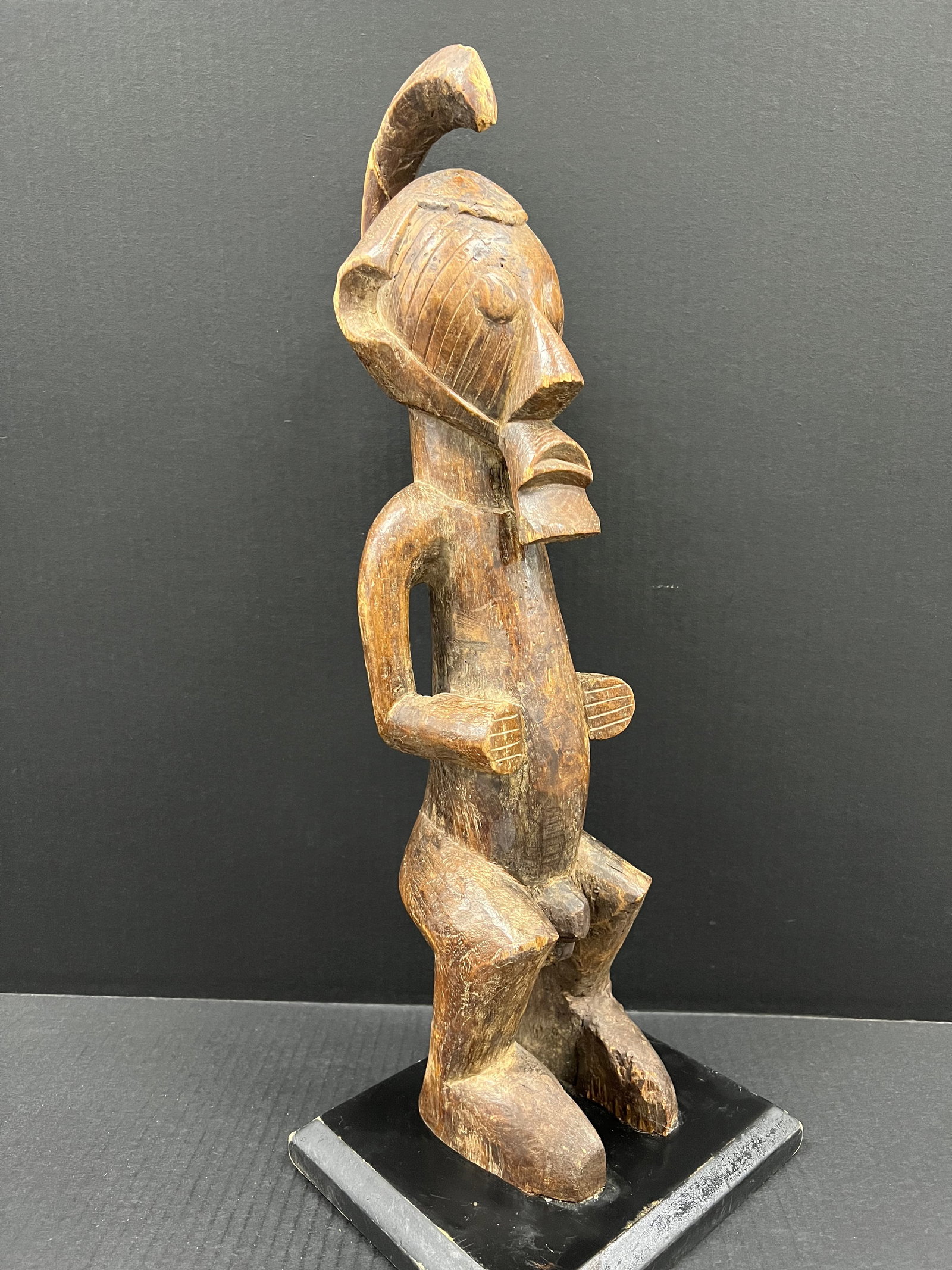 African Tribal Art Carved Wood Songye Statue - 3