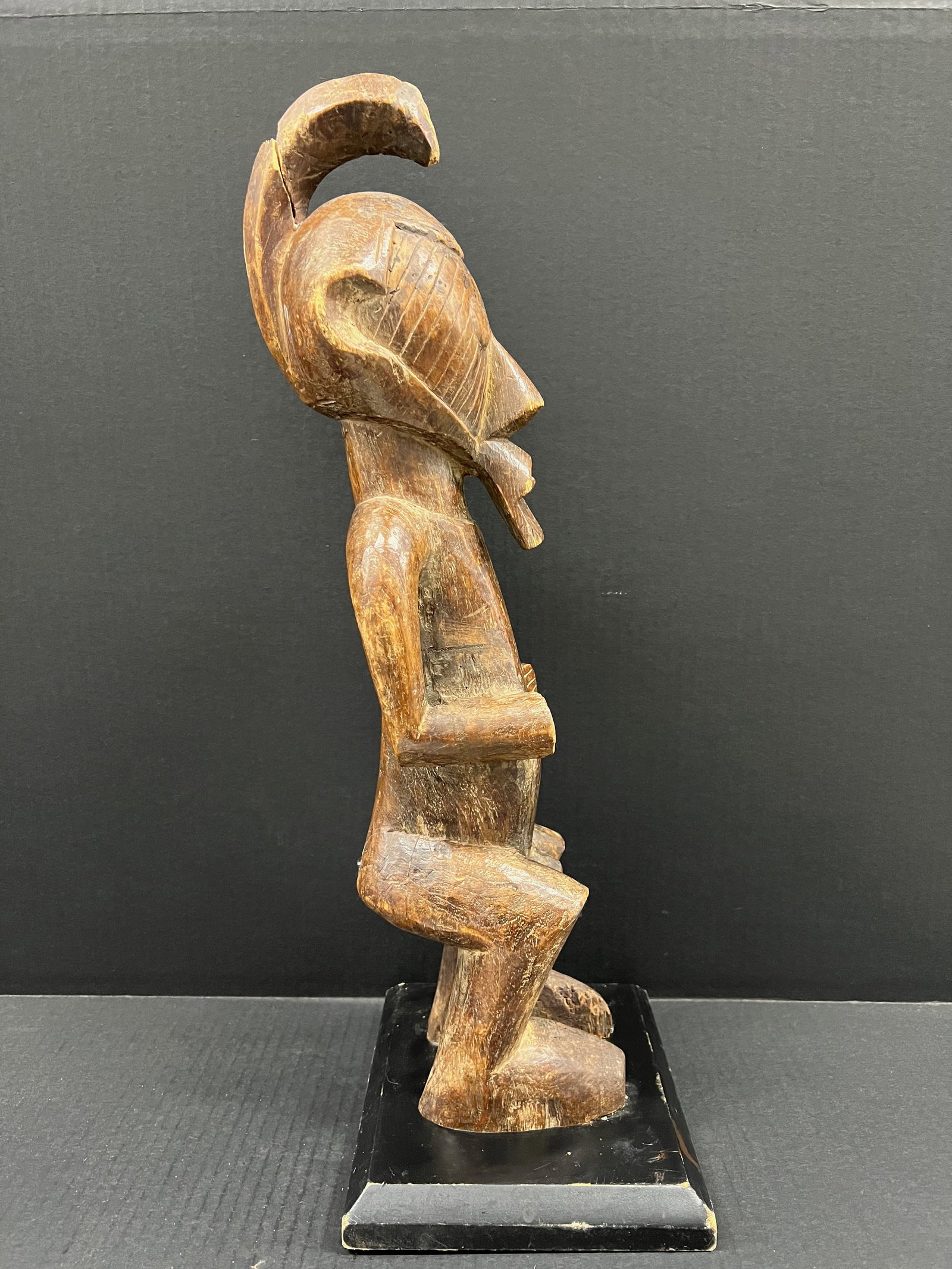 African Tribal Art Carved Wood Songye Statue - 4
