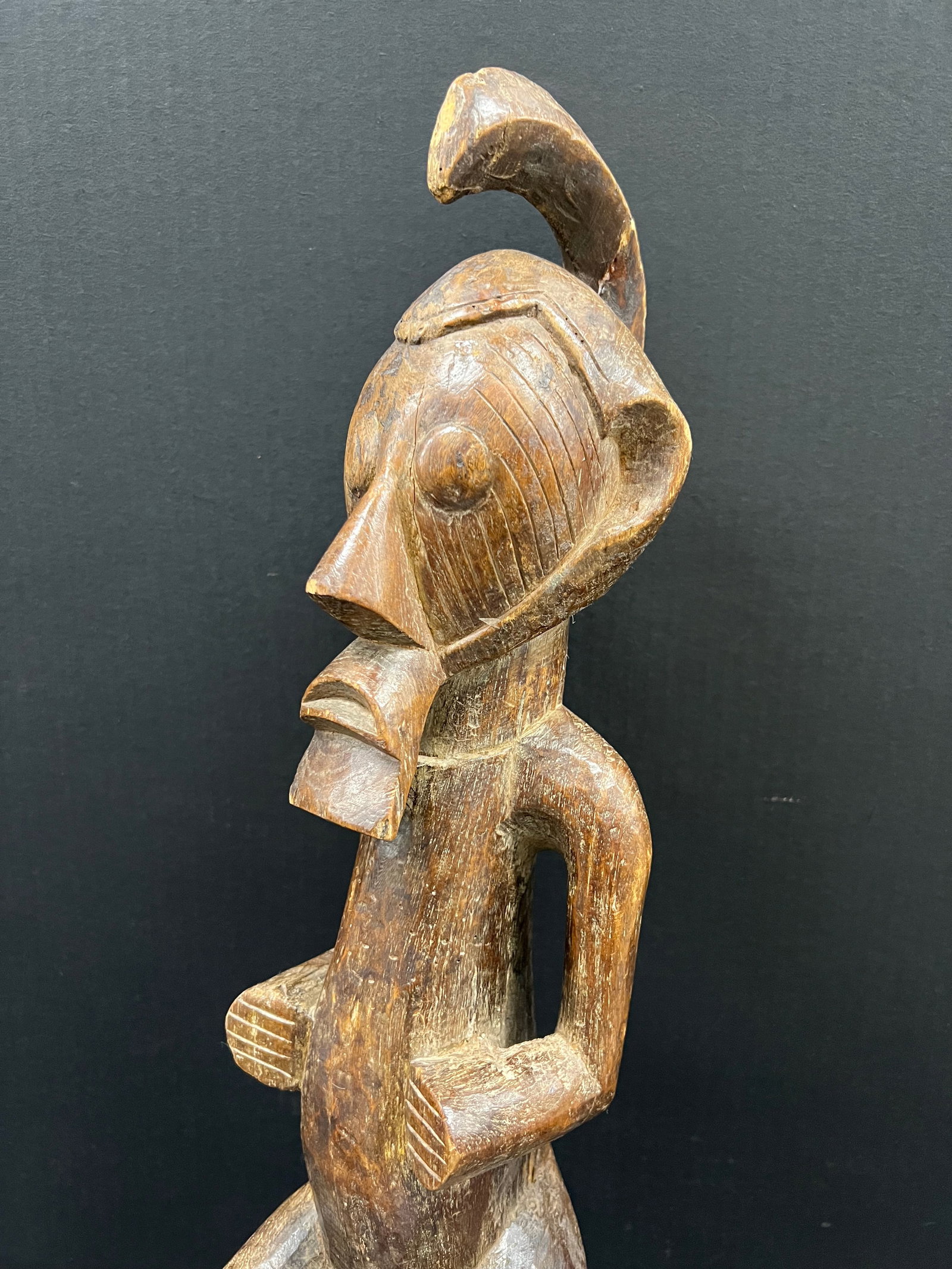 African Tribal Art Carved Wood Songye Statue - 6