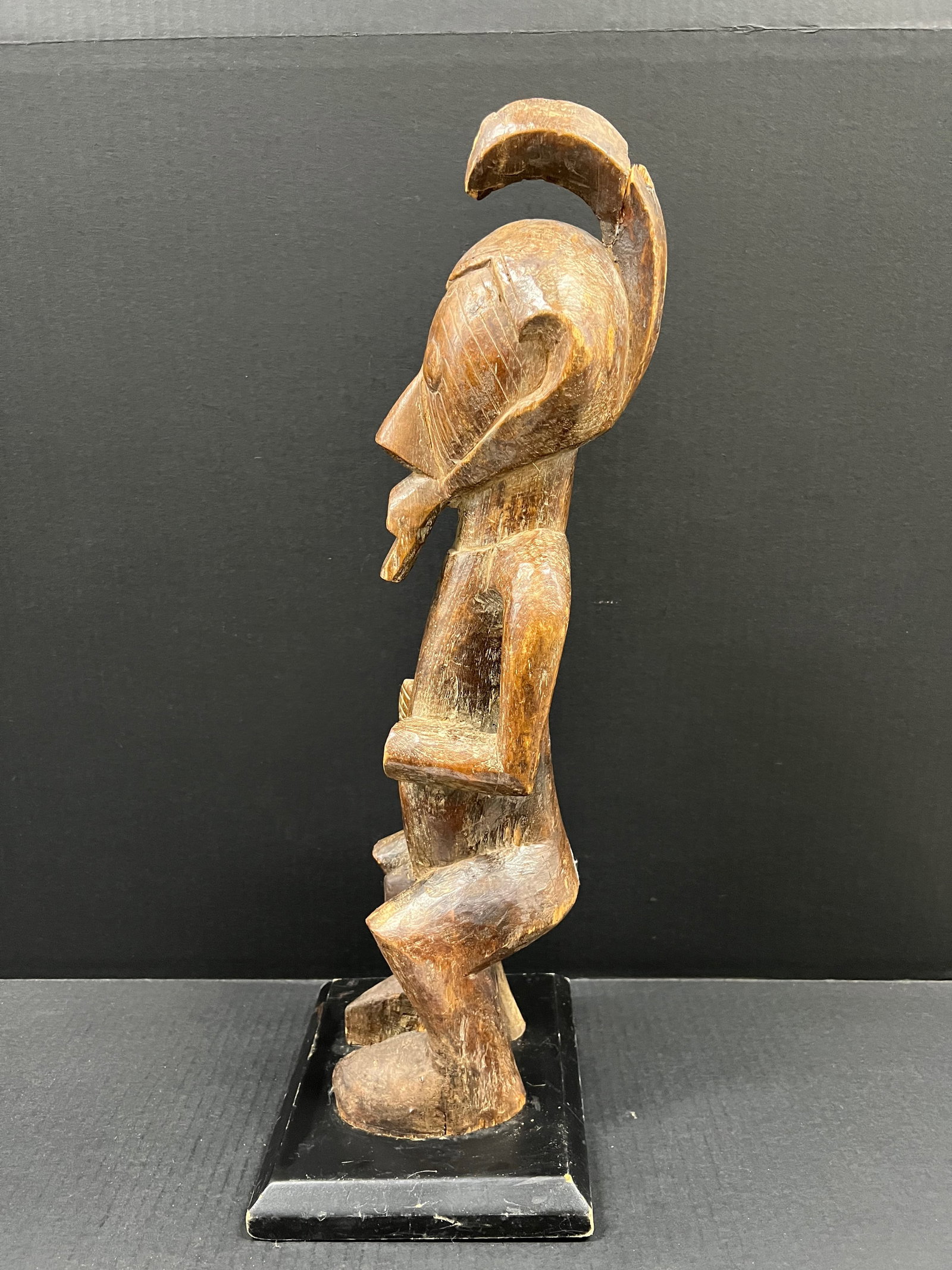 African Tribal Art Carved Wood Songye Statue - 7