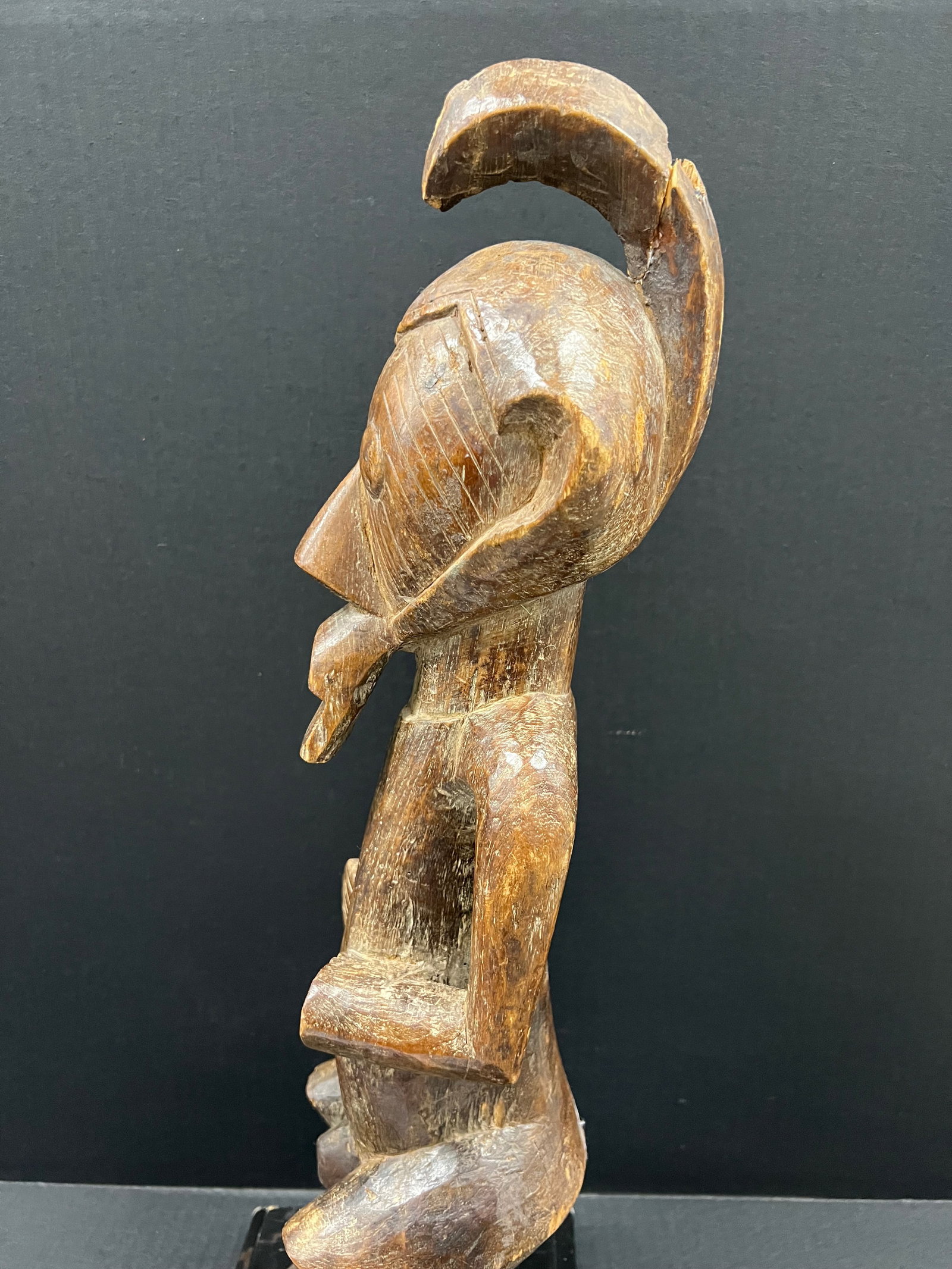 African Tribal Art Carved Wood Songye Statue - 9