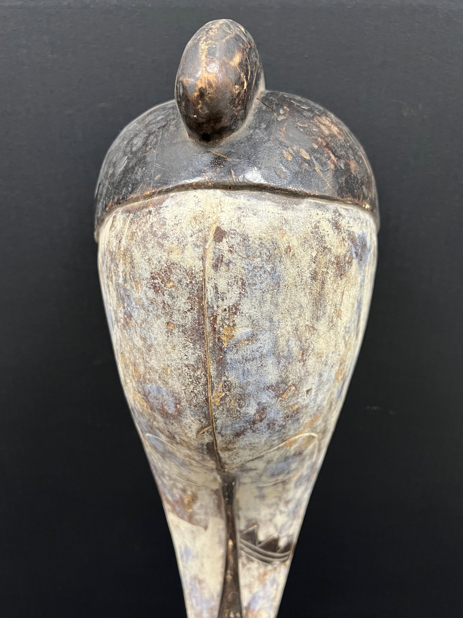 African Tribal Art Carved Wood Fang Mask - 2