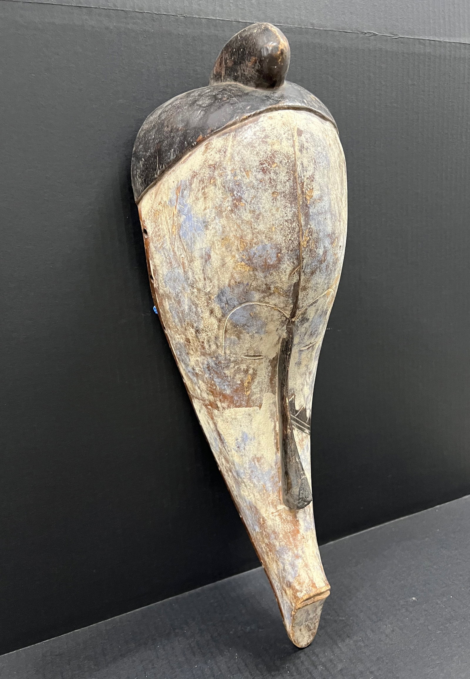 African Tribal Art Carved Wood Fang Mask - 4