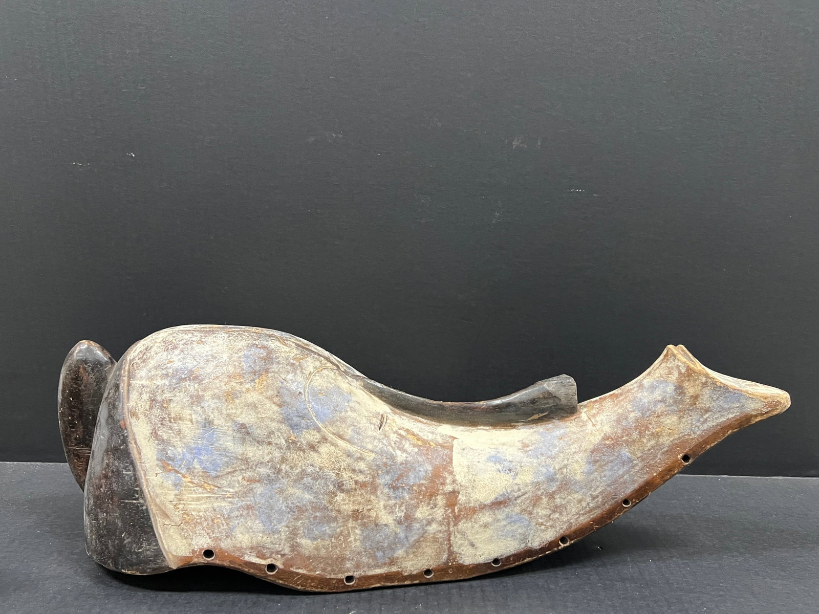 African Tribal Art Carved Wood Fang Mask - 5