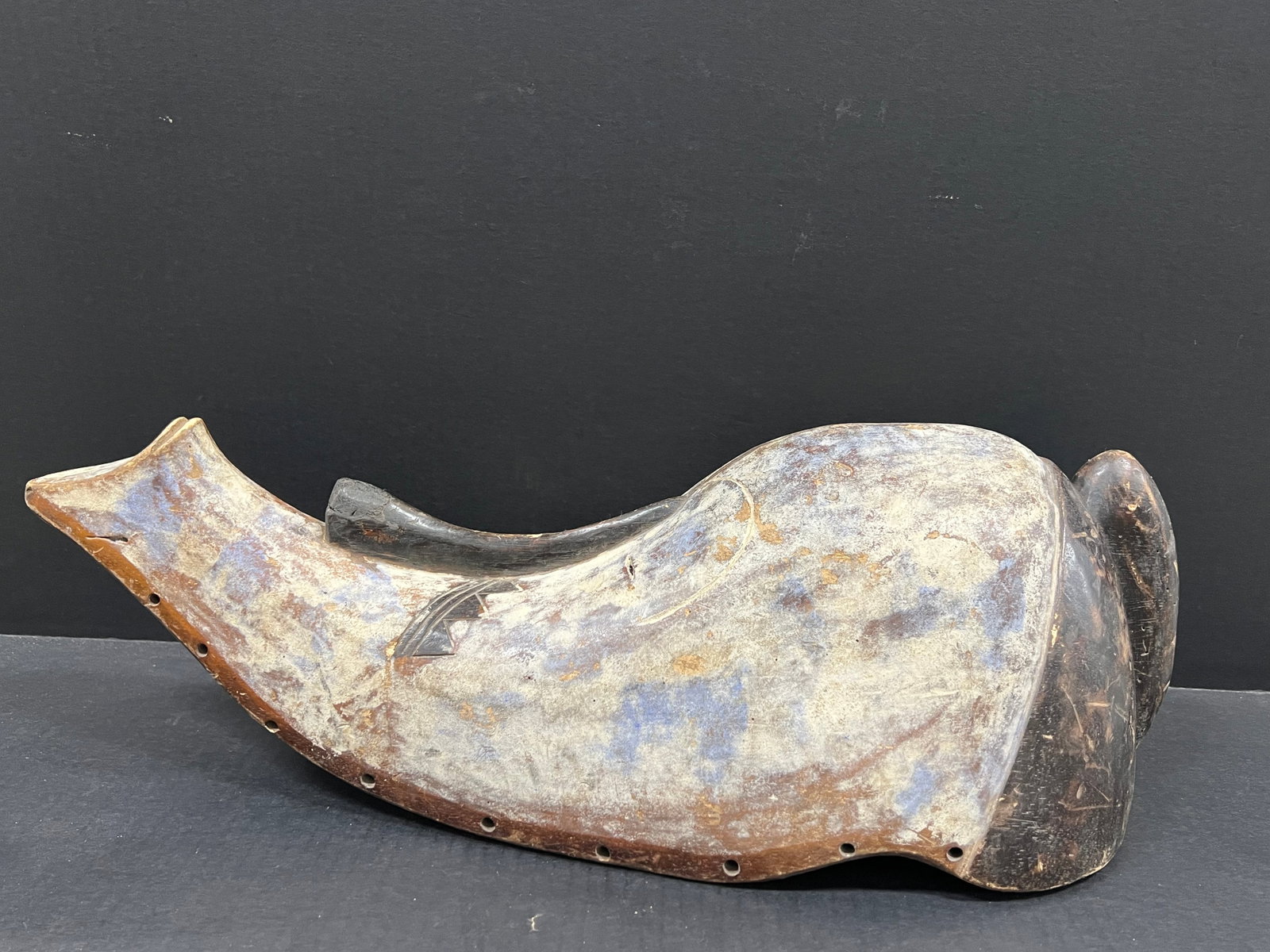 African Tribal Art Carved Wood Fang Mask - 6