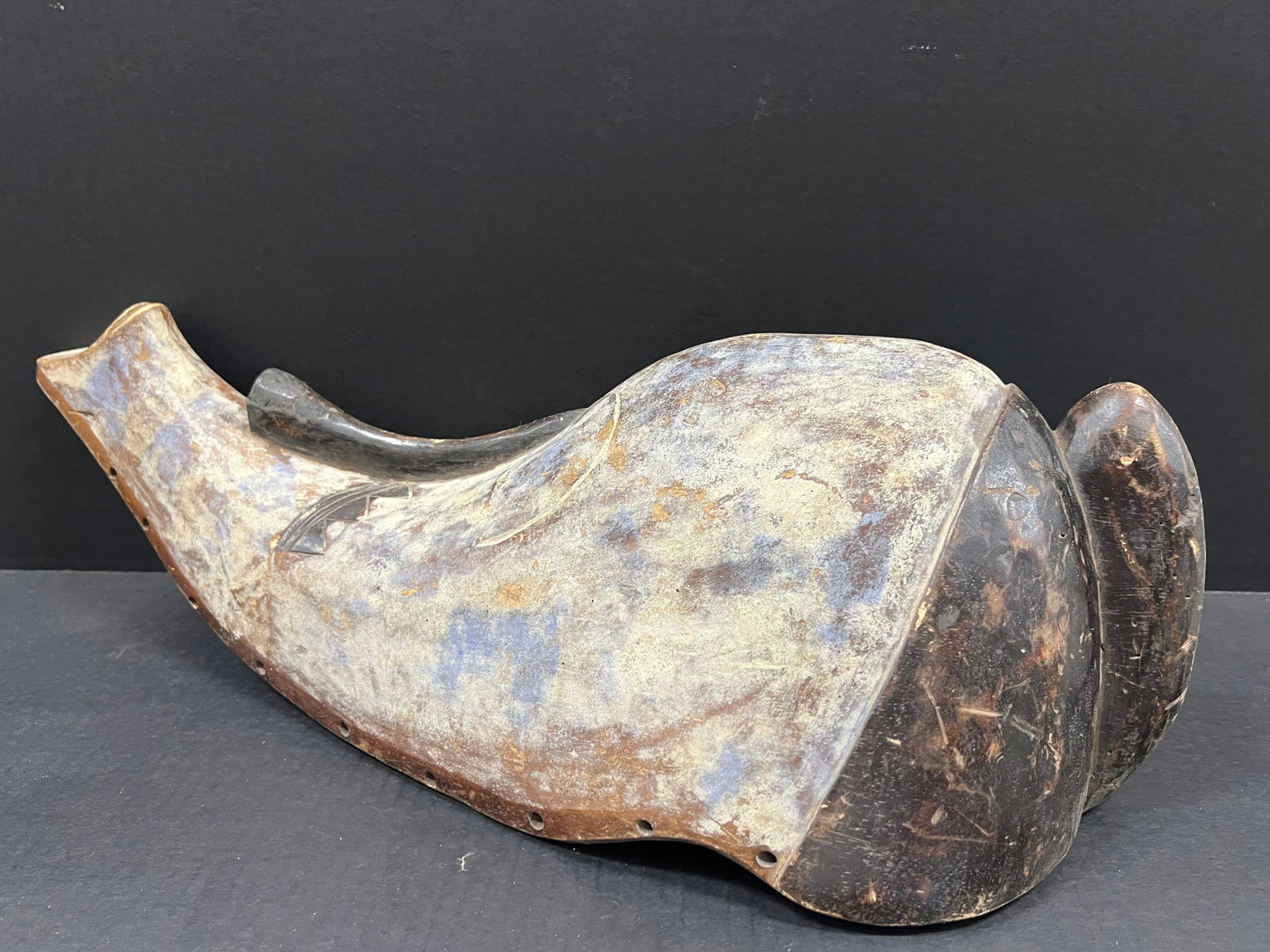 African Tribal Art Carved Wood Fang Mask - 7
