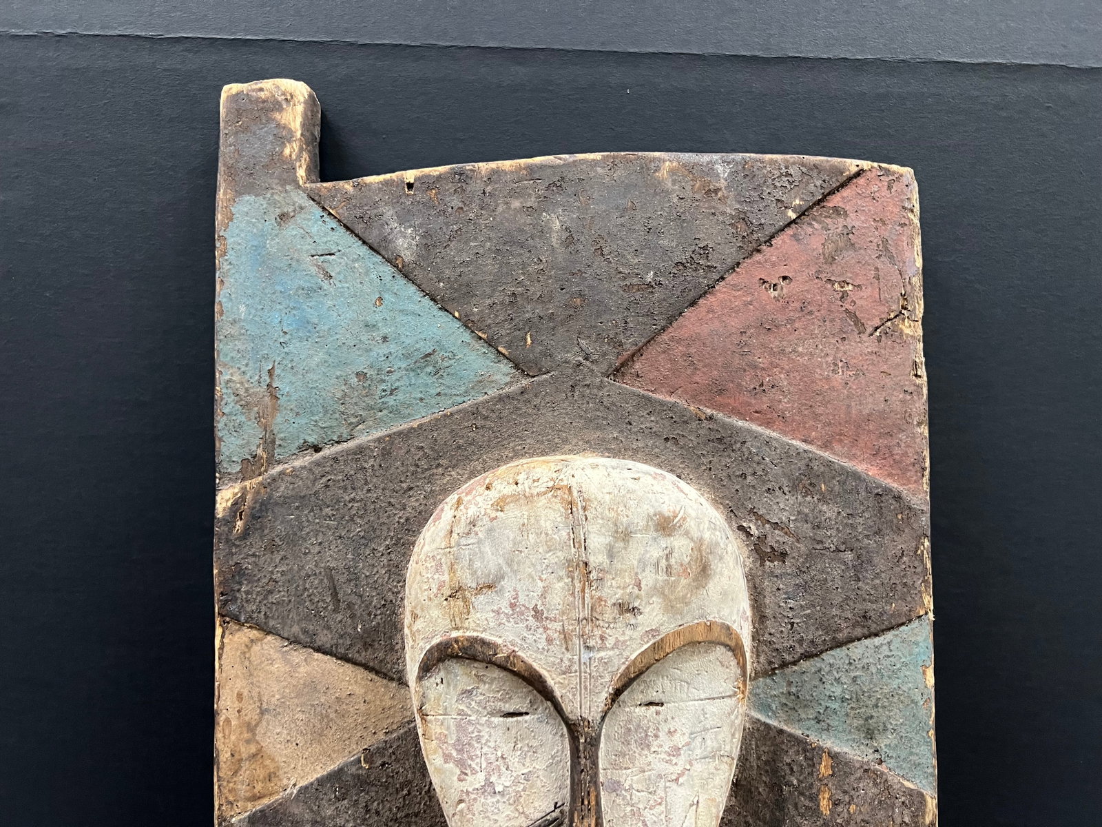 African Tribal Art Carved Wood Fang Door - 6