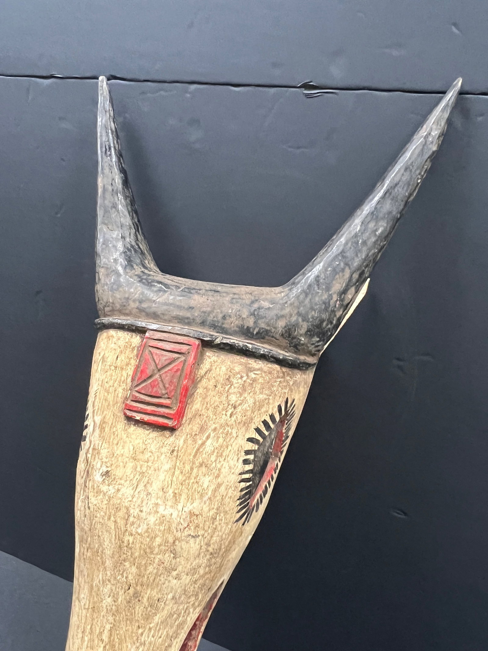 African Tribal Art Carved Wood Bozo Antelope Mask - 5