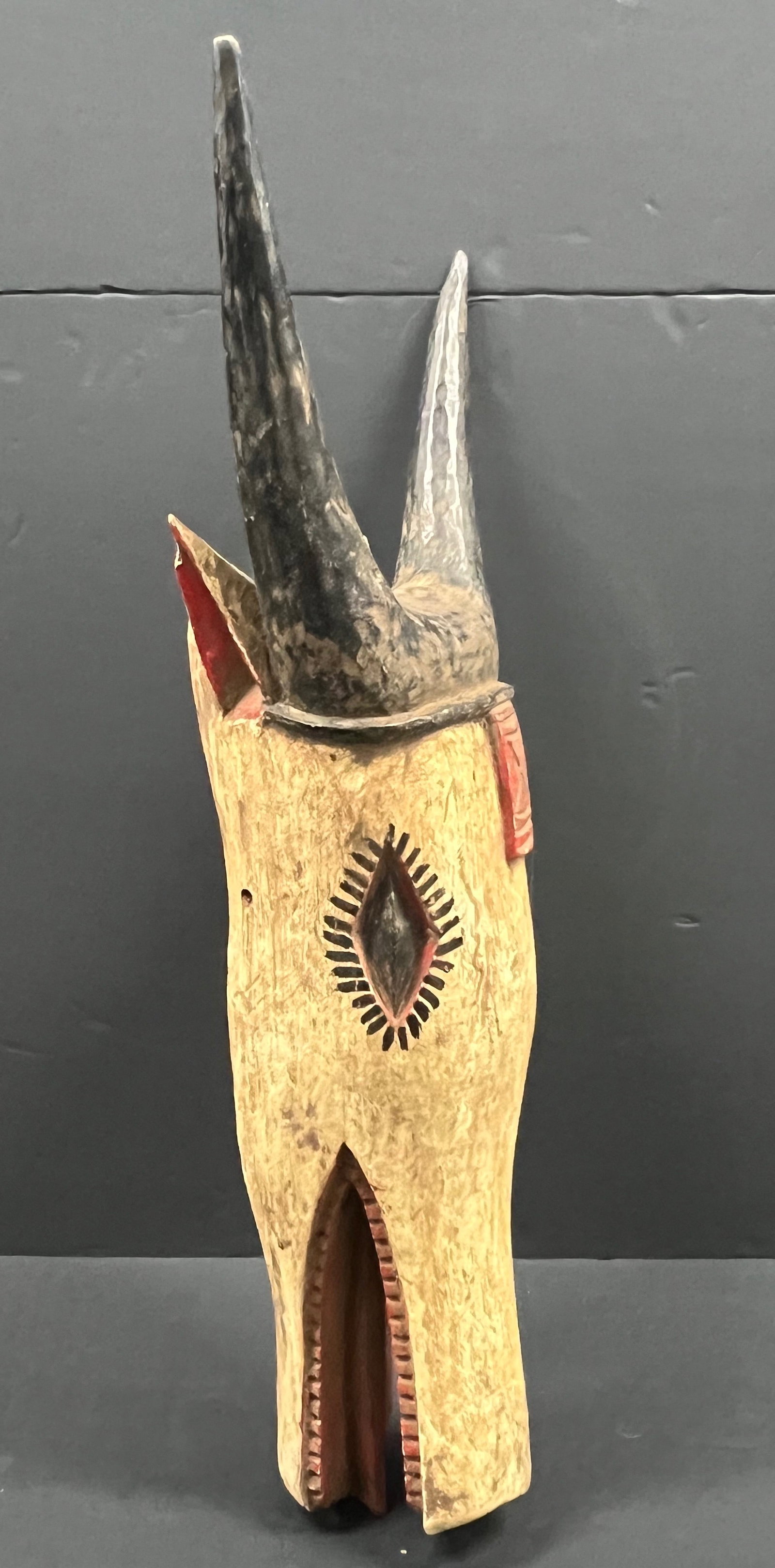 African Tribal Art Carved Wood Bozo Antelope Mask - 6
