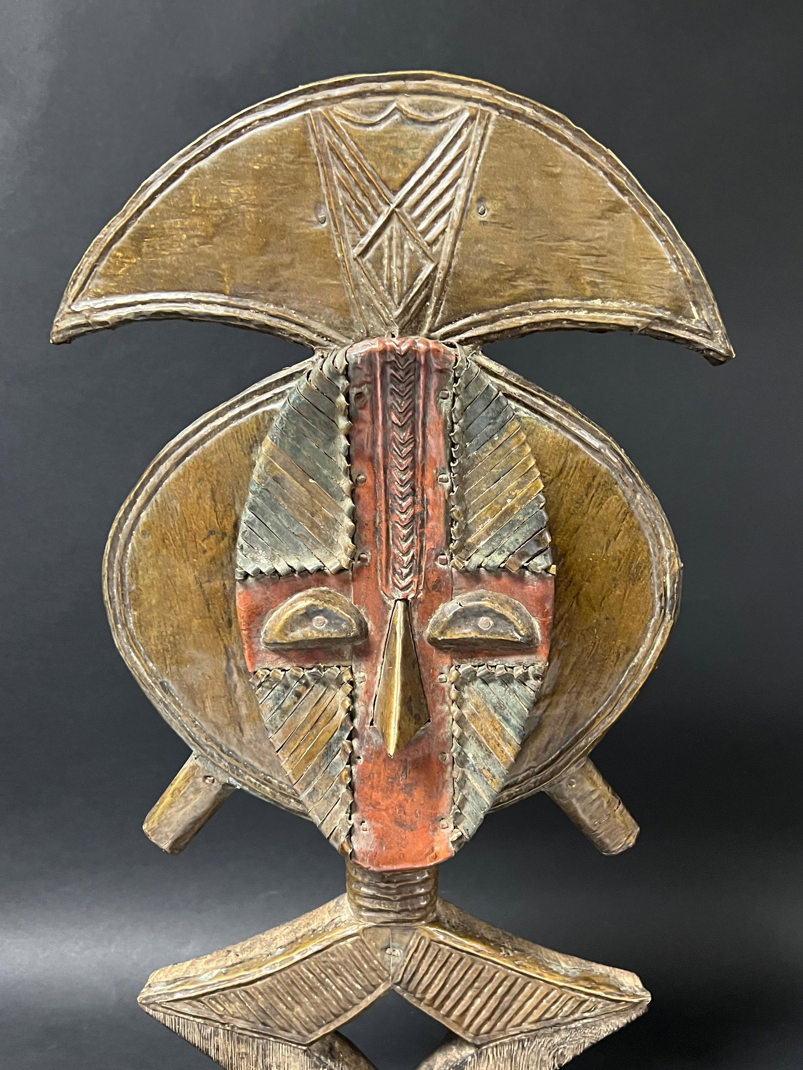 African Tribal Art Carved Wood Bakota Reliquary Guardian Statue (1 of 6)