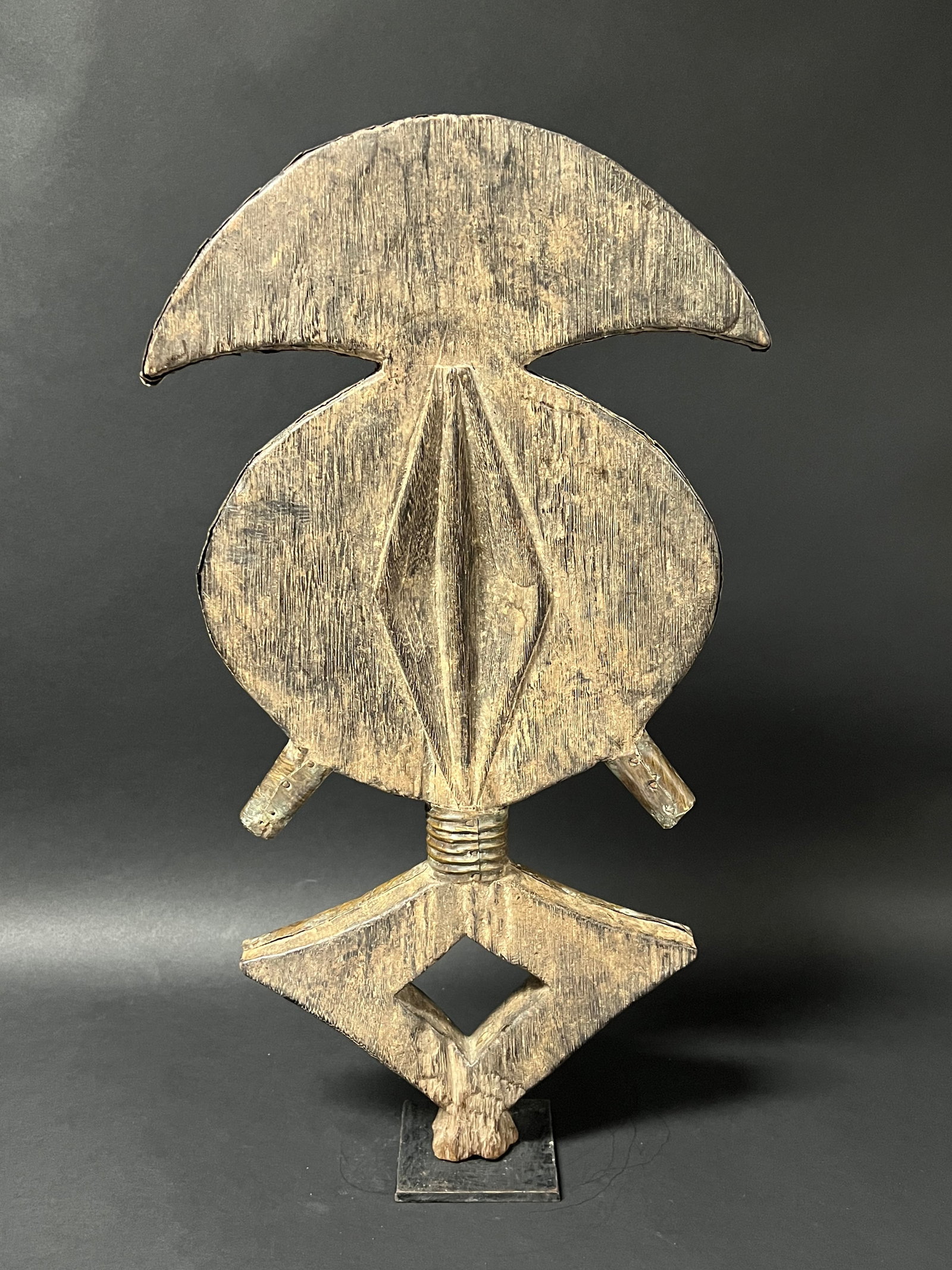 African Tribal Art Carved Wood Bakota Reliquary Guardian Statue - 5