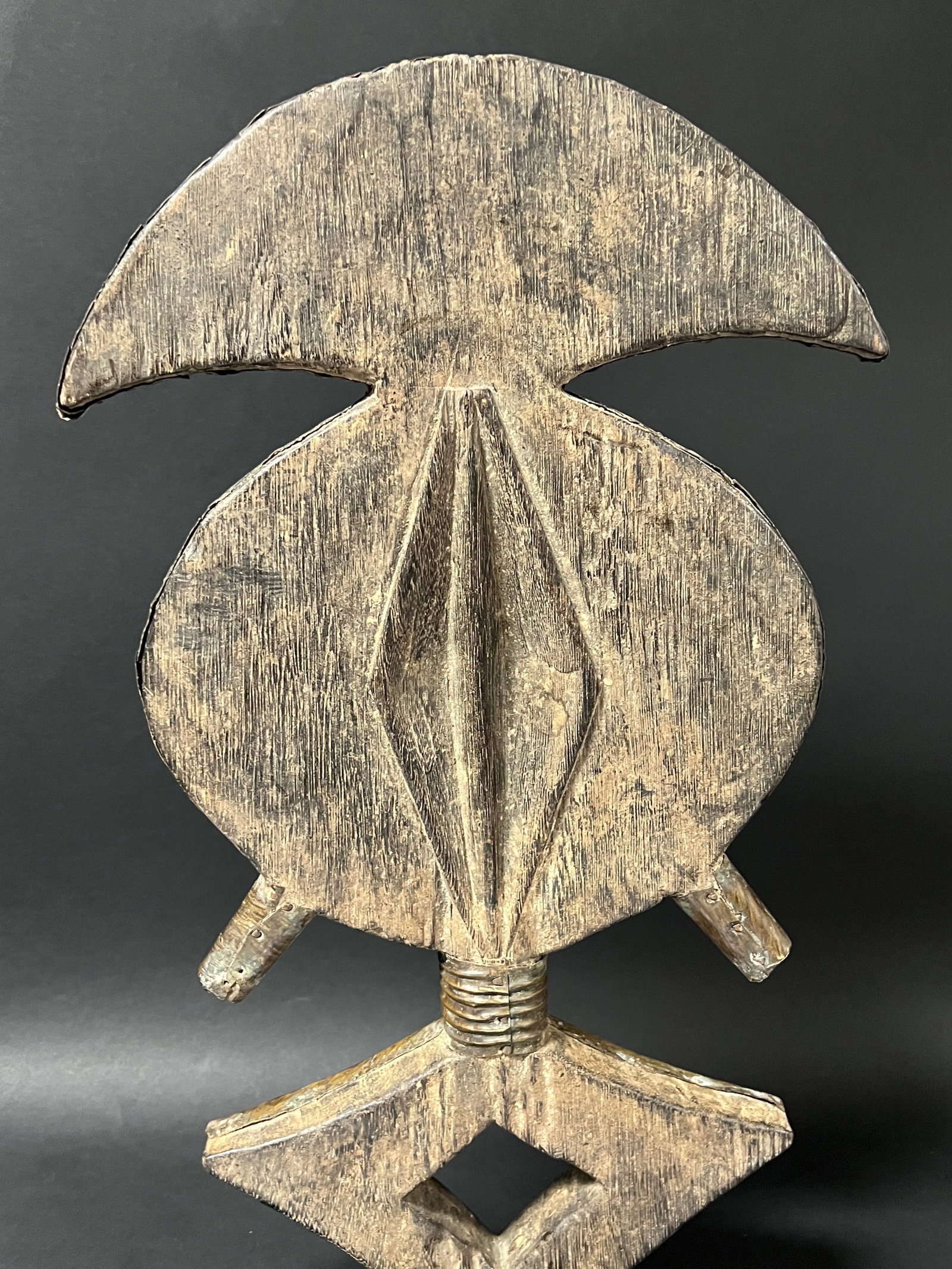 African Tribal Art Carved Wood Bakota Reliquary Guardian Statue - 6