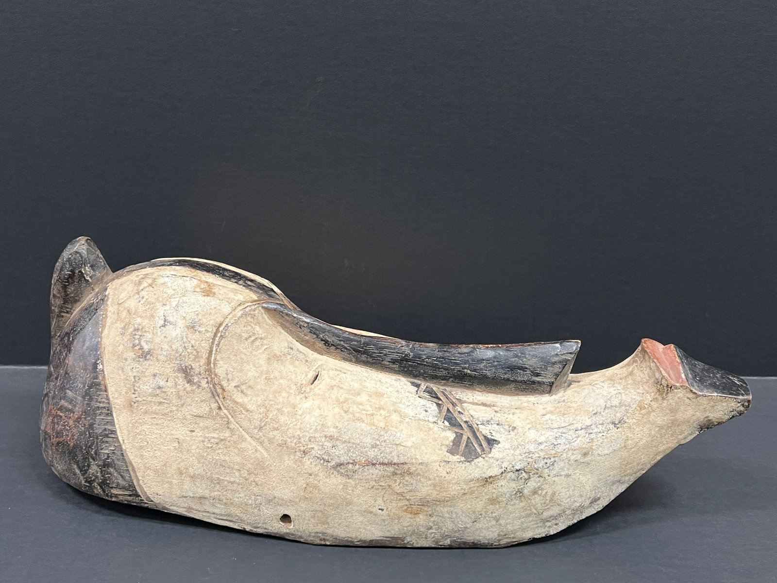 African Tribal Art Carved Wood Fang Mask - 4