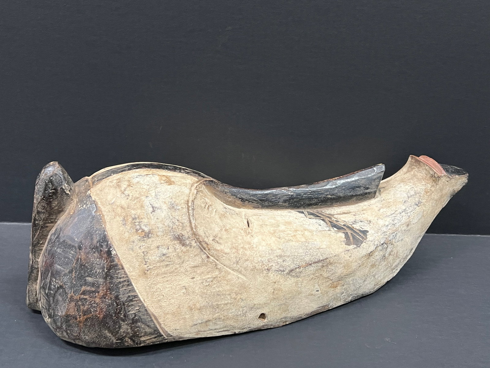African Tribal Art Carved Wood Fang Mask - 5
