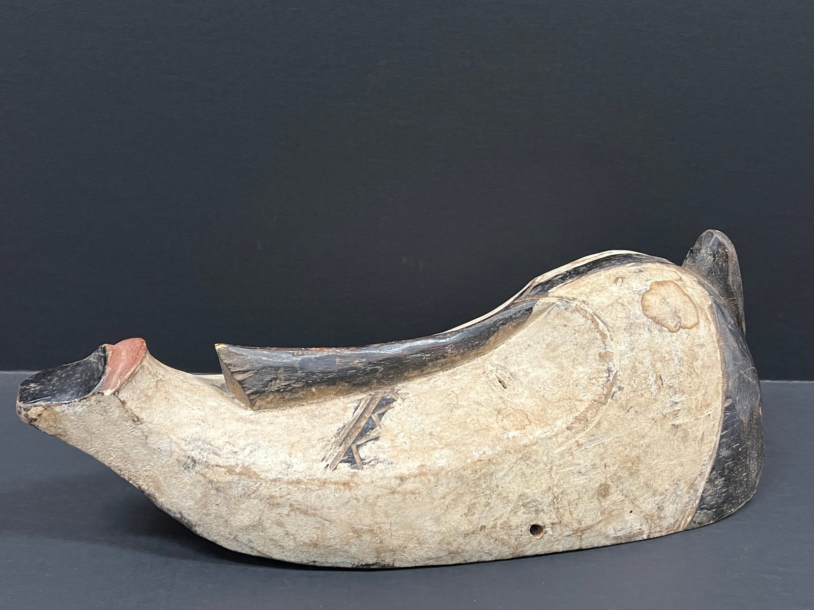 African Tribal Art Carved Wood Fang Mask - 6
