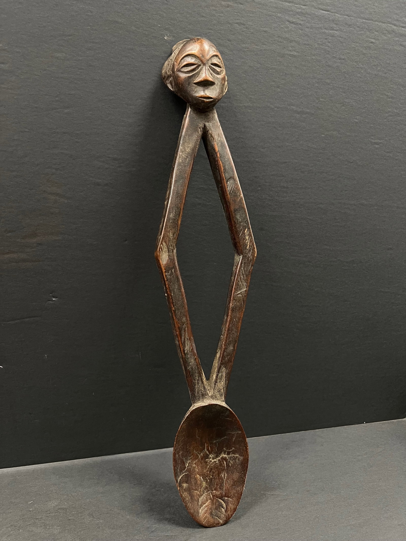 African Tribal Art Carved Wood Kuba Spoon - 2