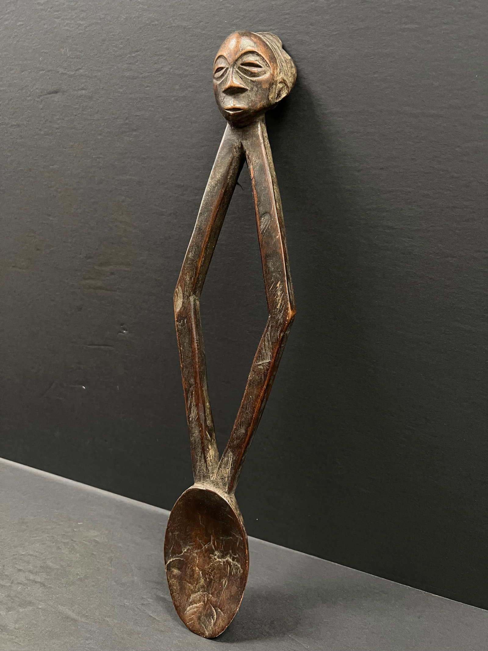 African Tribal Art Carved Wood Kuba Spoon - 4