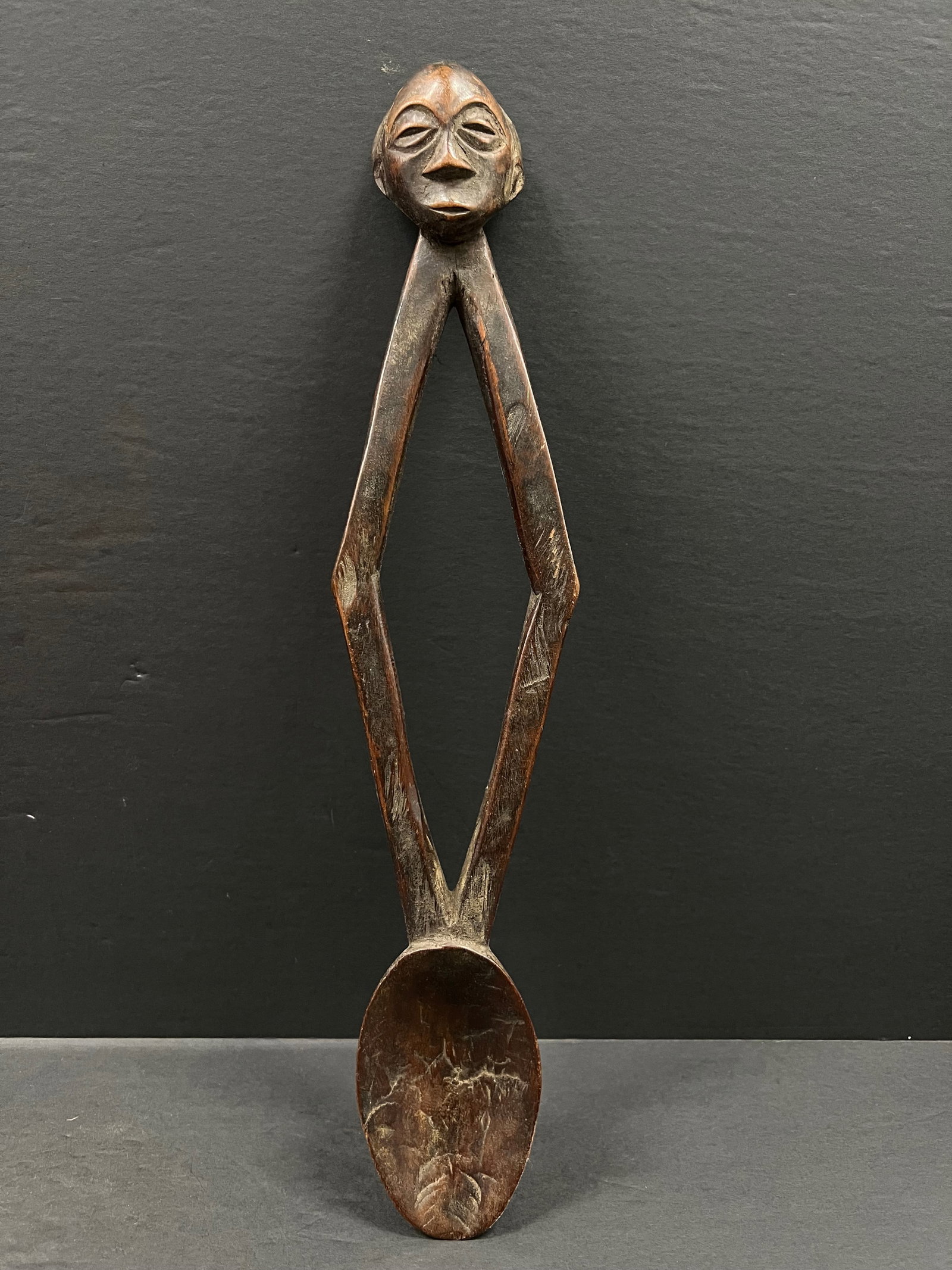 African Tribal Art Carved Wood Kuba Spoon - 5