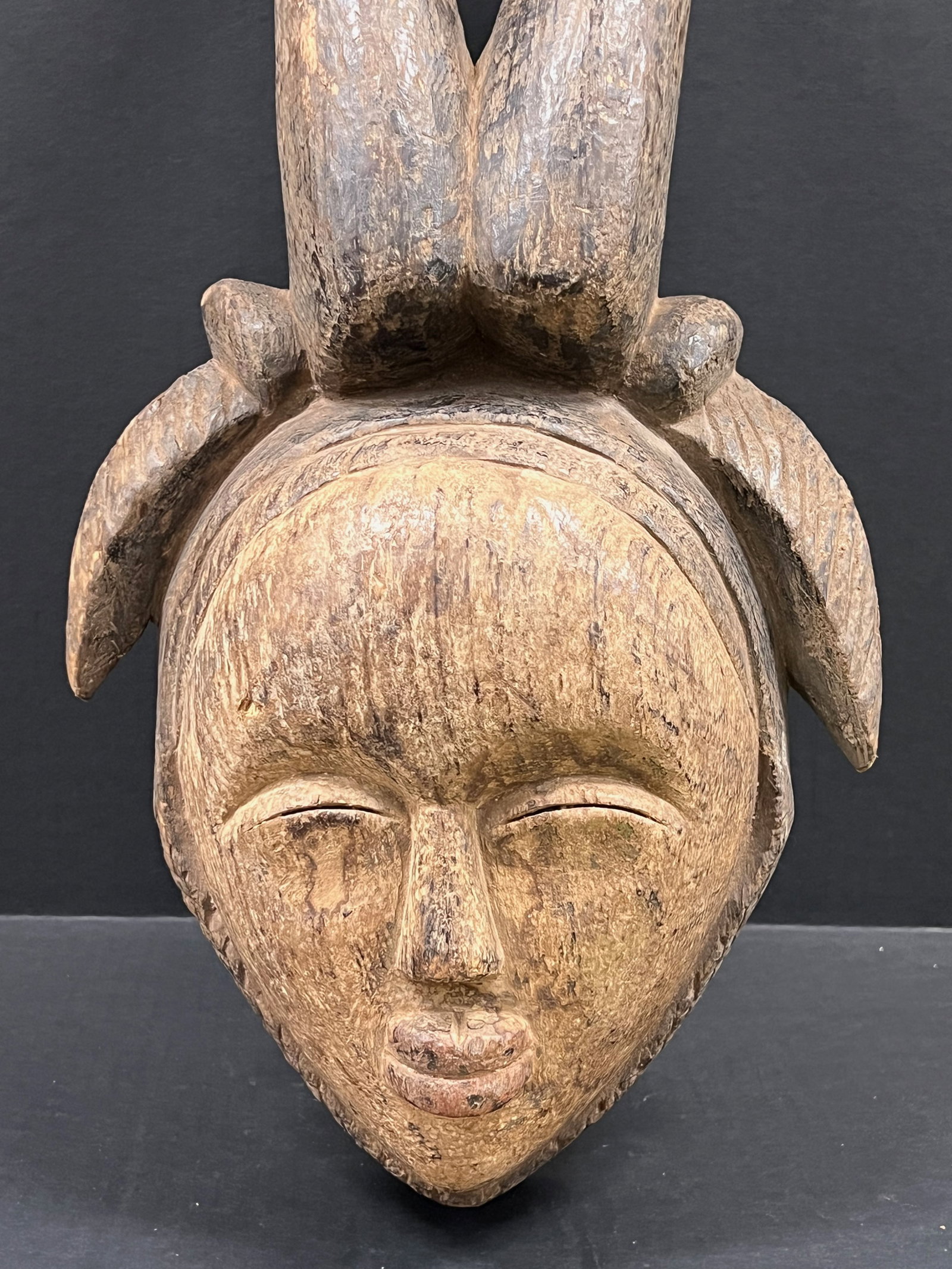 African Tribal Art Carved Wood Punu Mask - 2