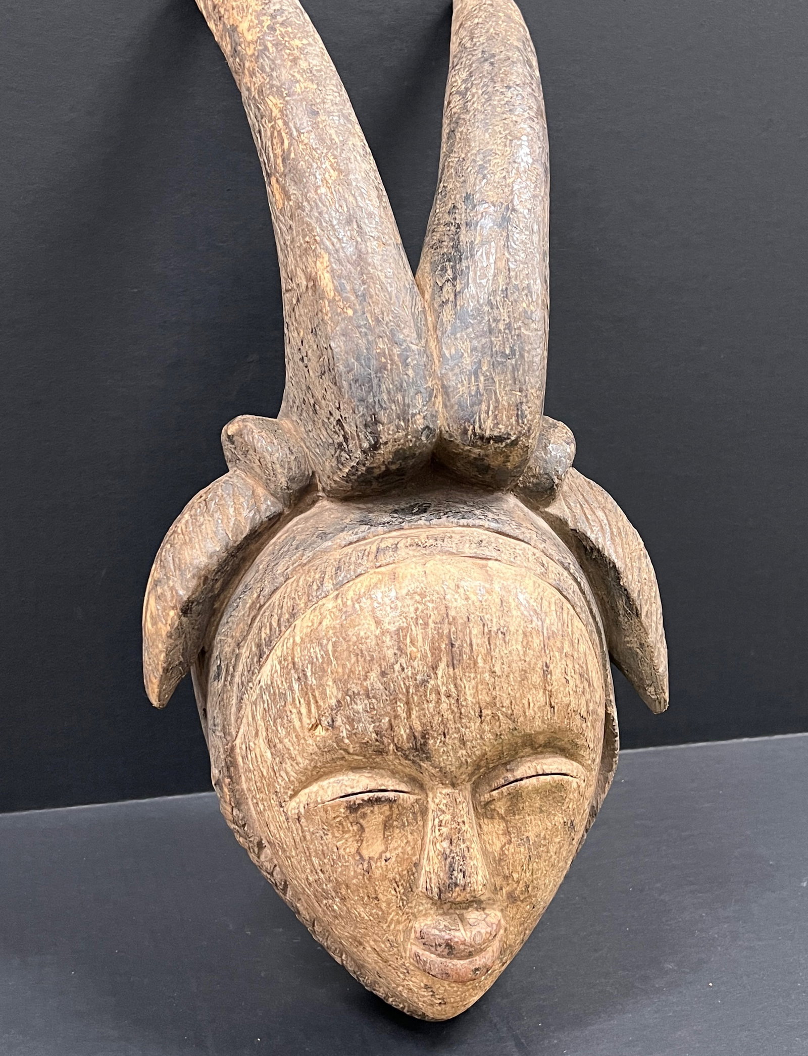 African Tribal Art Carved Wood Punu Mask - 4