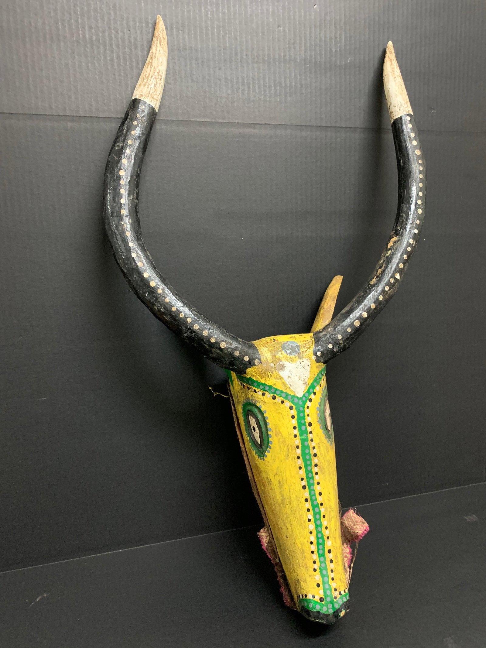 African Tribal Art Carved Wood Bamana Bozo Antelope Marionette Mask - 3
