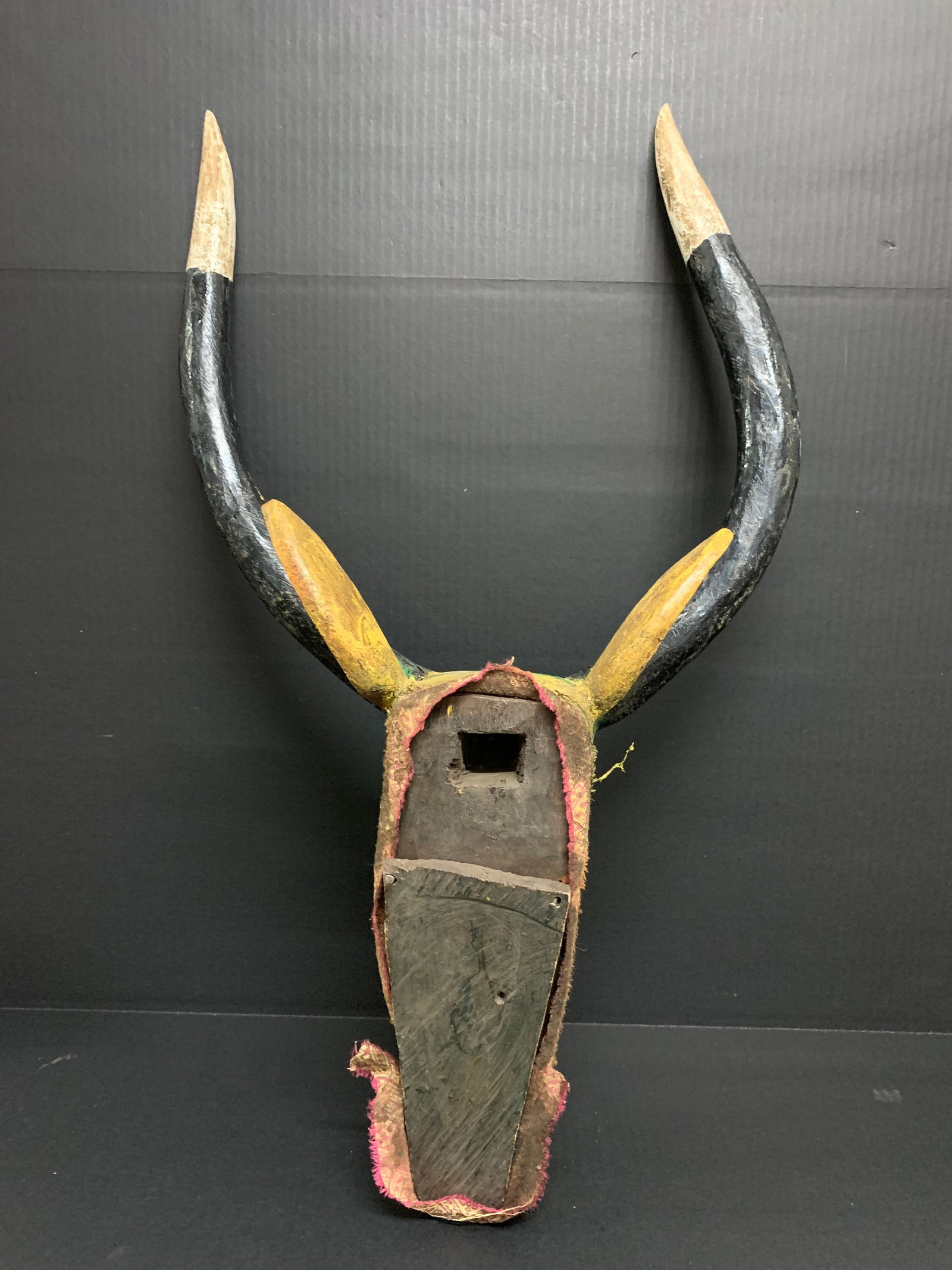 African Tribal Art Carved Wood Bamana Bozo Antelope Marionette Mask - 8
