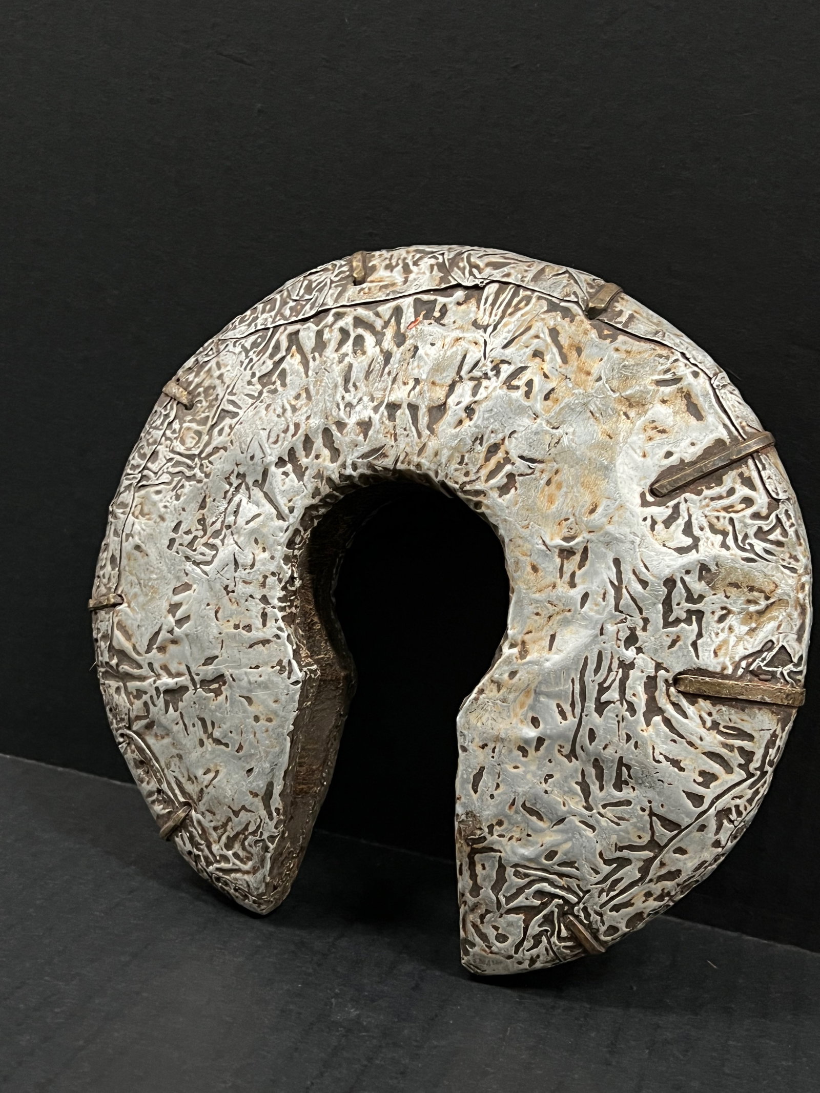 African Tribal Art Carved Wood Nigerian Wood and Tin Currency - 3