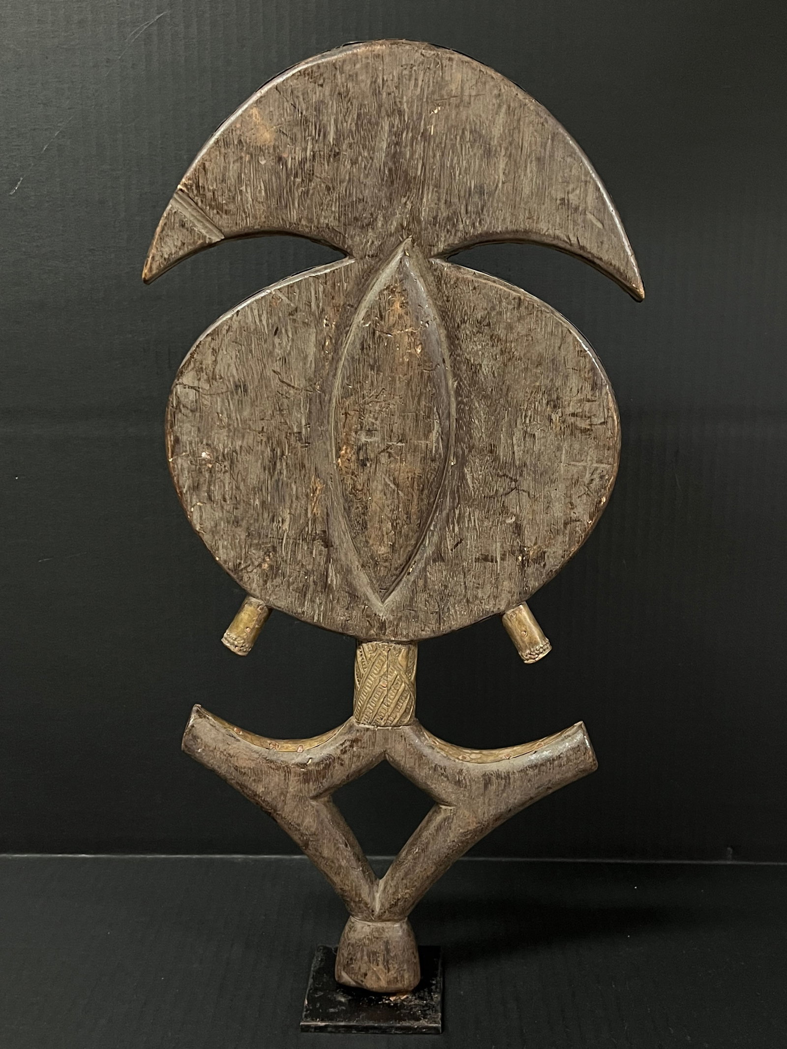 African Tribal Art Carved Wood Bakota Reliquary Guardian Statue - 6