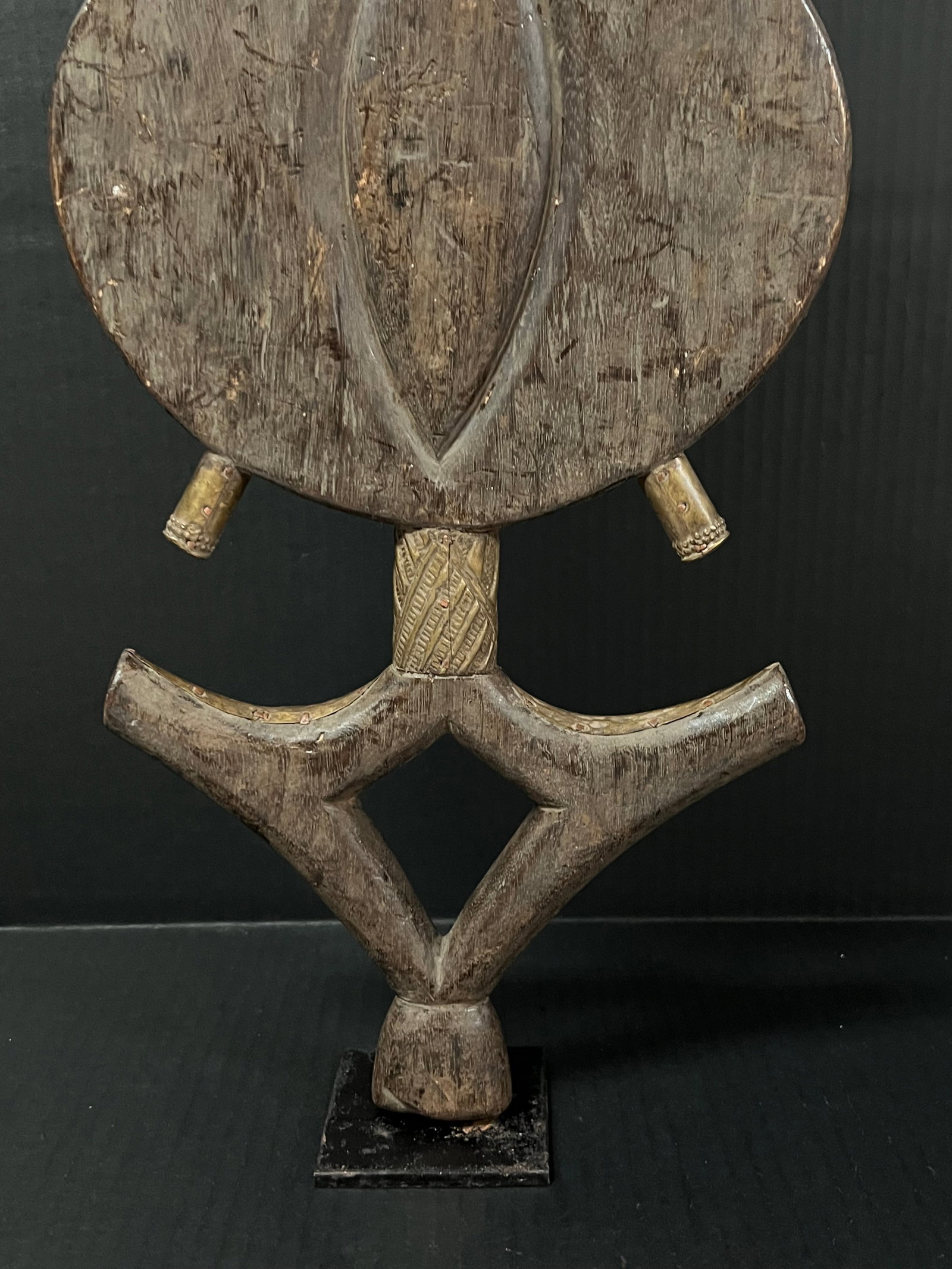 African Tribal Art Carved Wood Bakota Reliquary Guardian Statue - 8