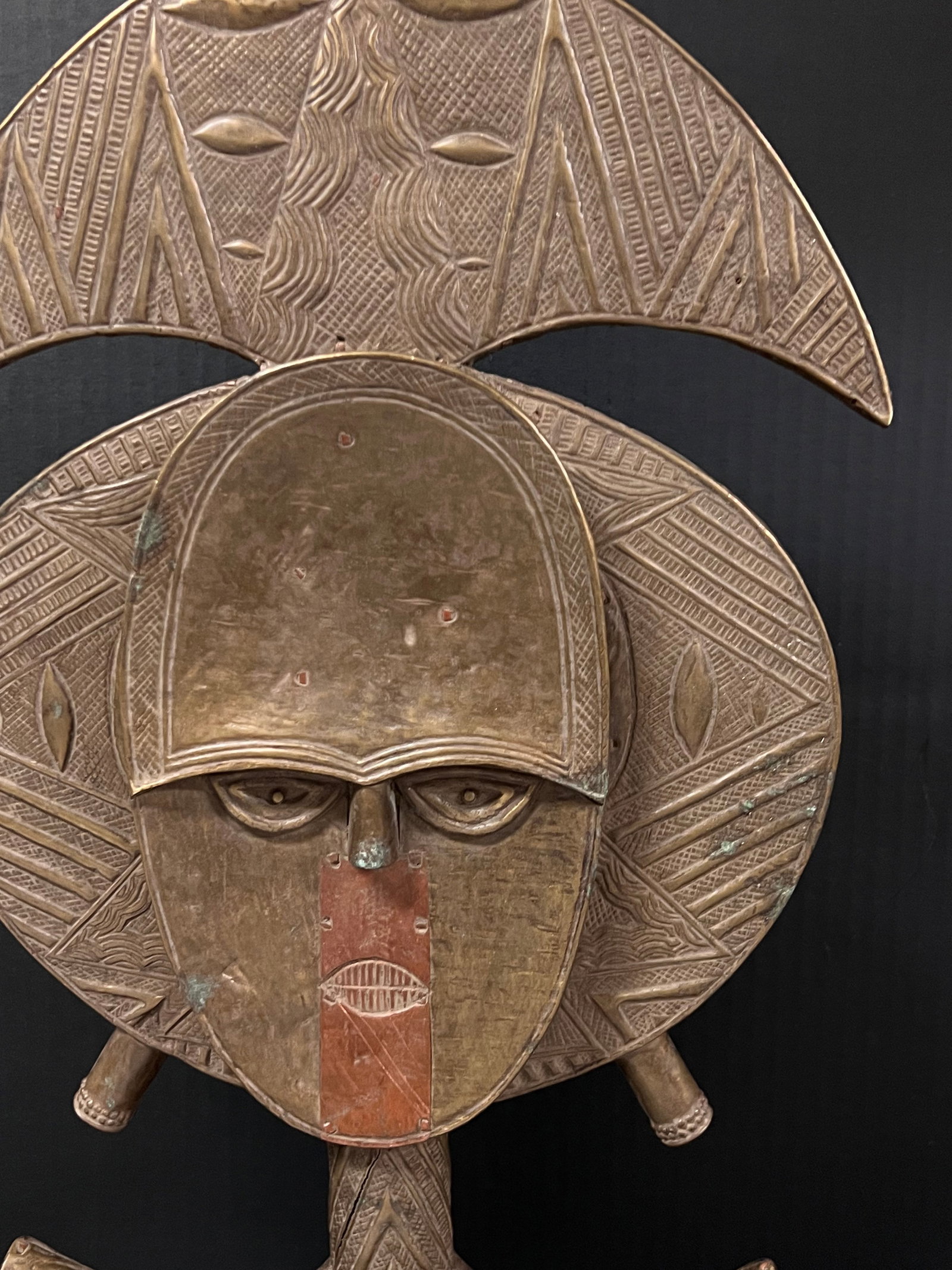 African Tribal Art Carved Wood Bakota Reliquary Guardian Statue - 9