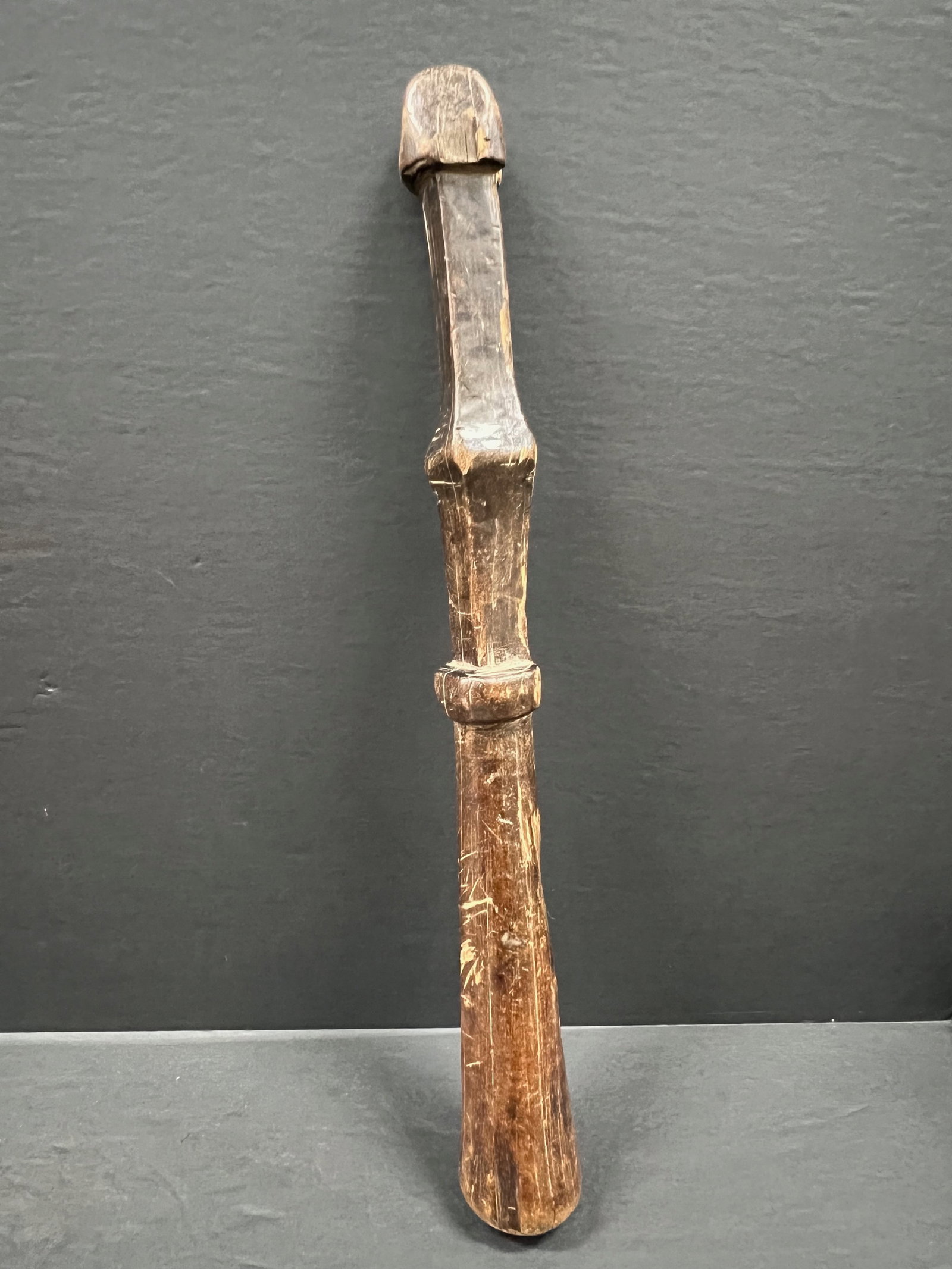 African Tribal Art Carved Wood Tanzania Scepter - 2