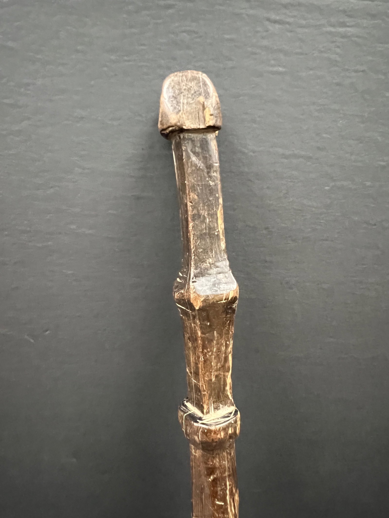 African Tribal Art Carved Wood Tanzania Scepter - 3