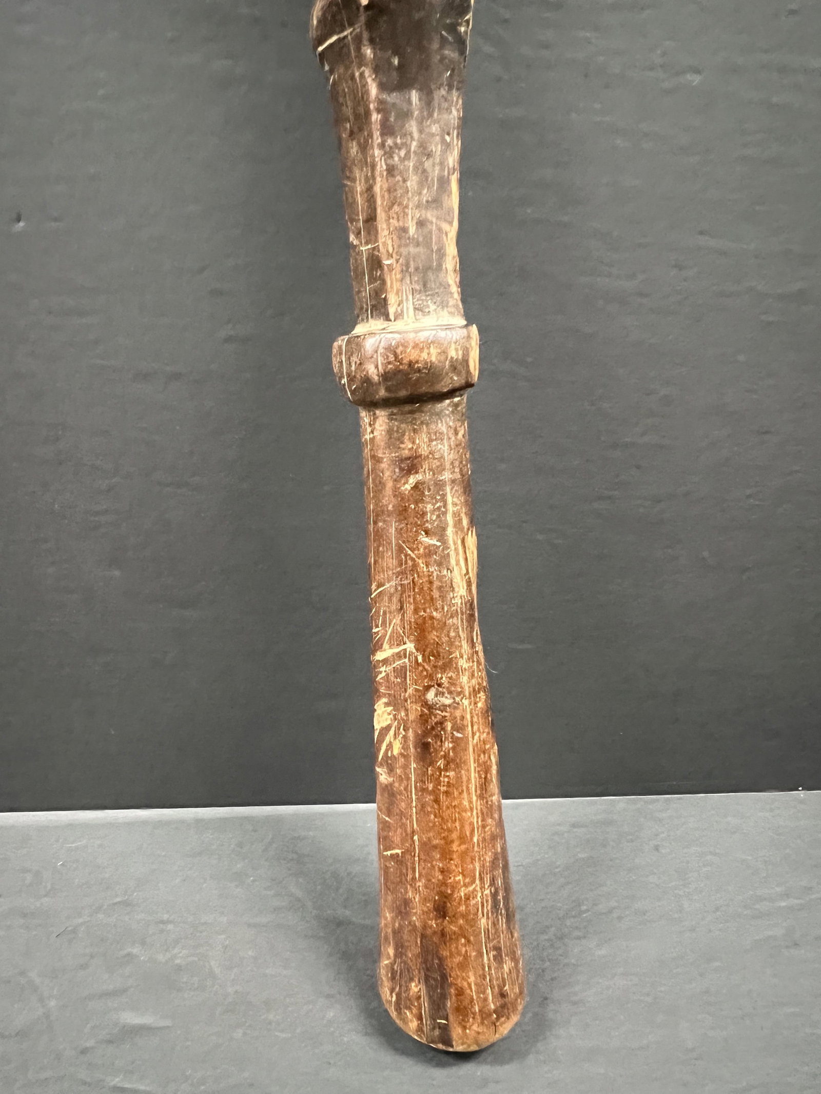 African Tribal Art Carved Wood Tanzania Scepter - 4