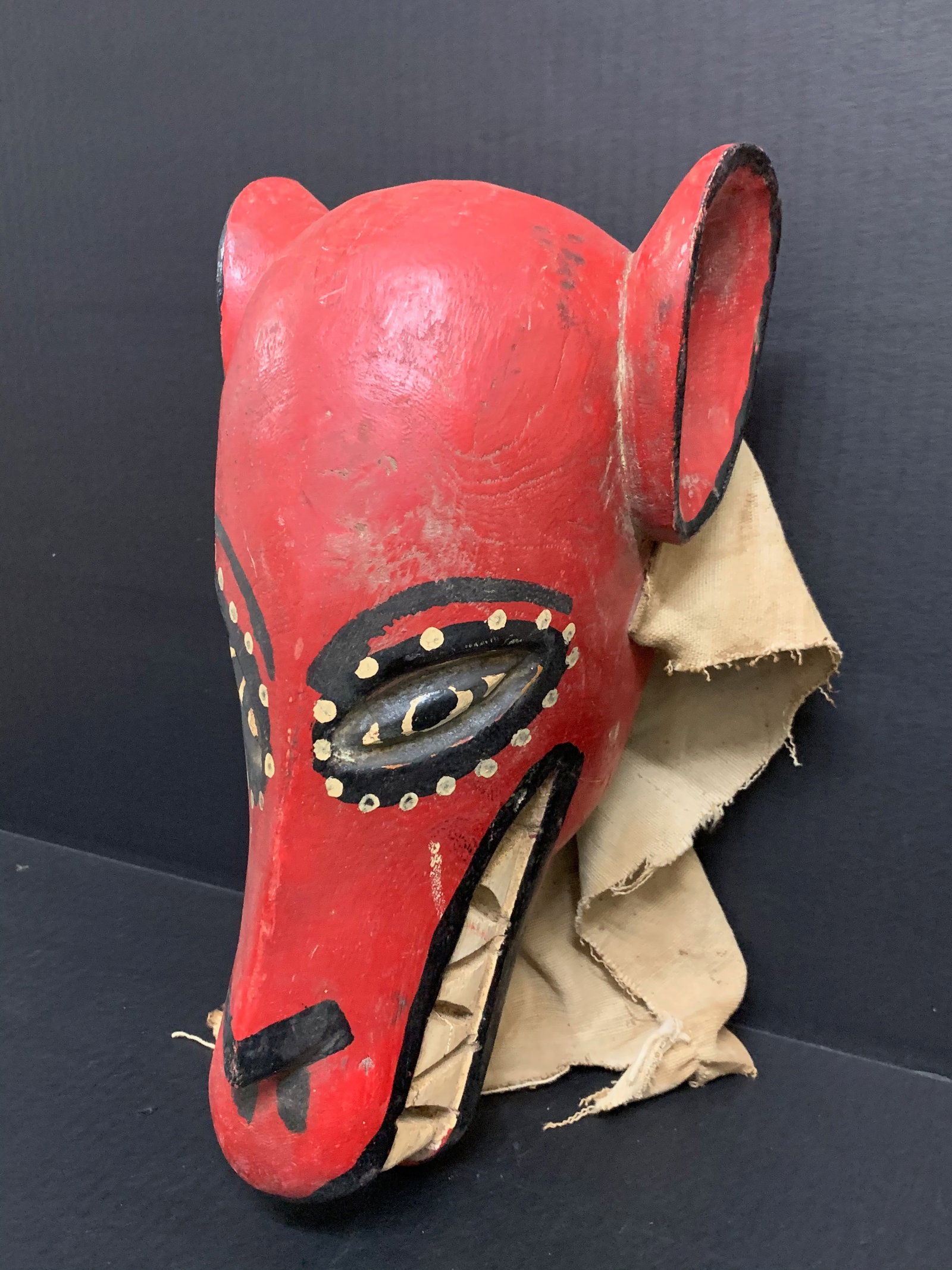 African Tribal Art Carved Wood Bamana Bozo Mask - 2