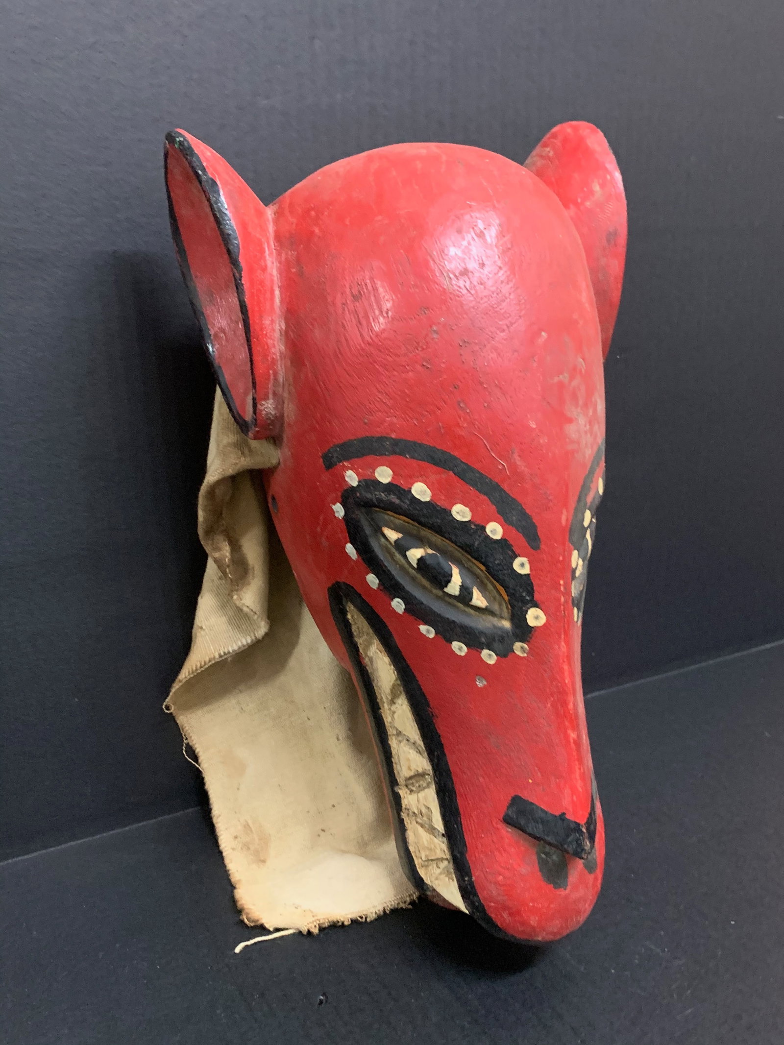 African Tribal Art Carved Wood Bamana Bozo Mask - 3
