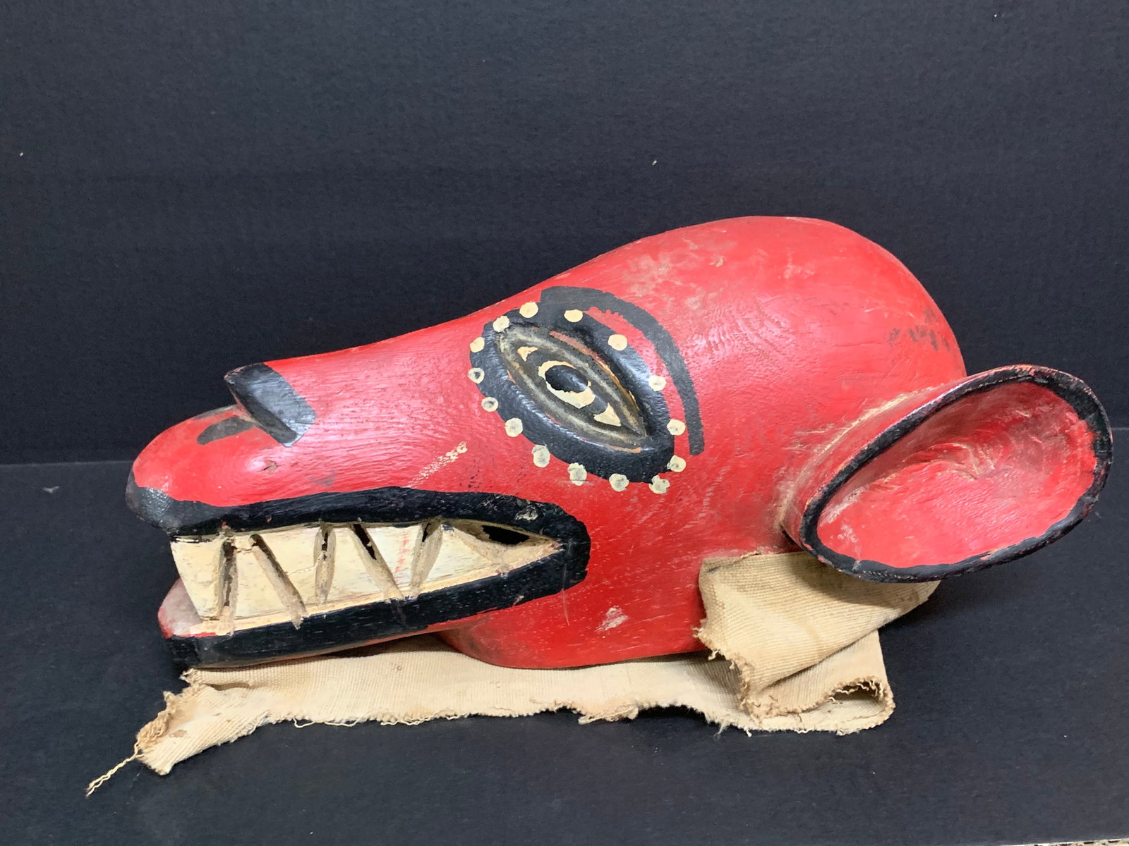 African Tribal Art Carved Wood Bamana Bozo Mask - 5