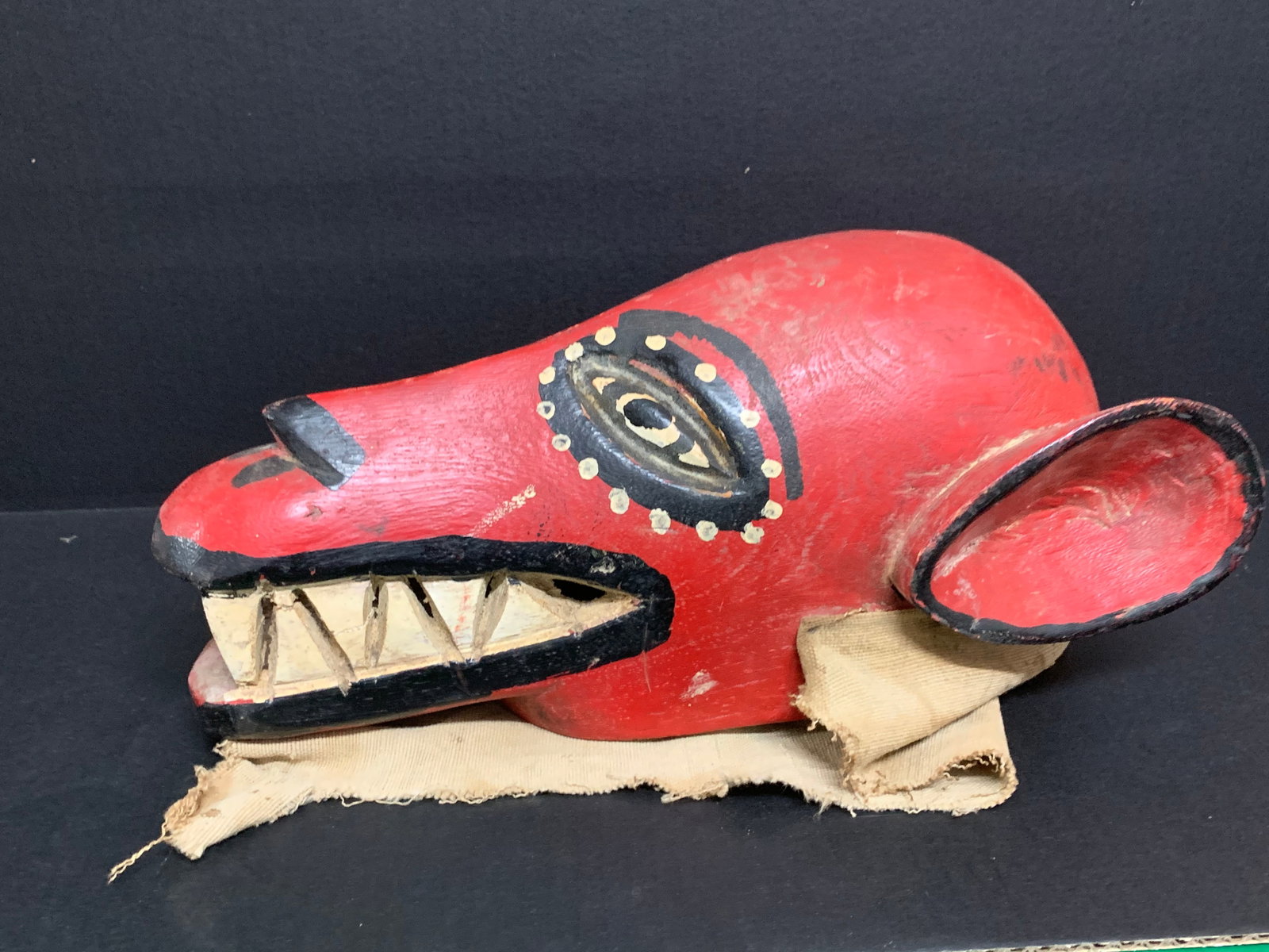 African Tribal Art Carved Wood Bamana Bozo Mask - 6
