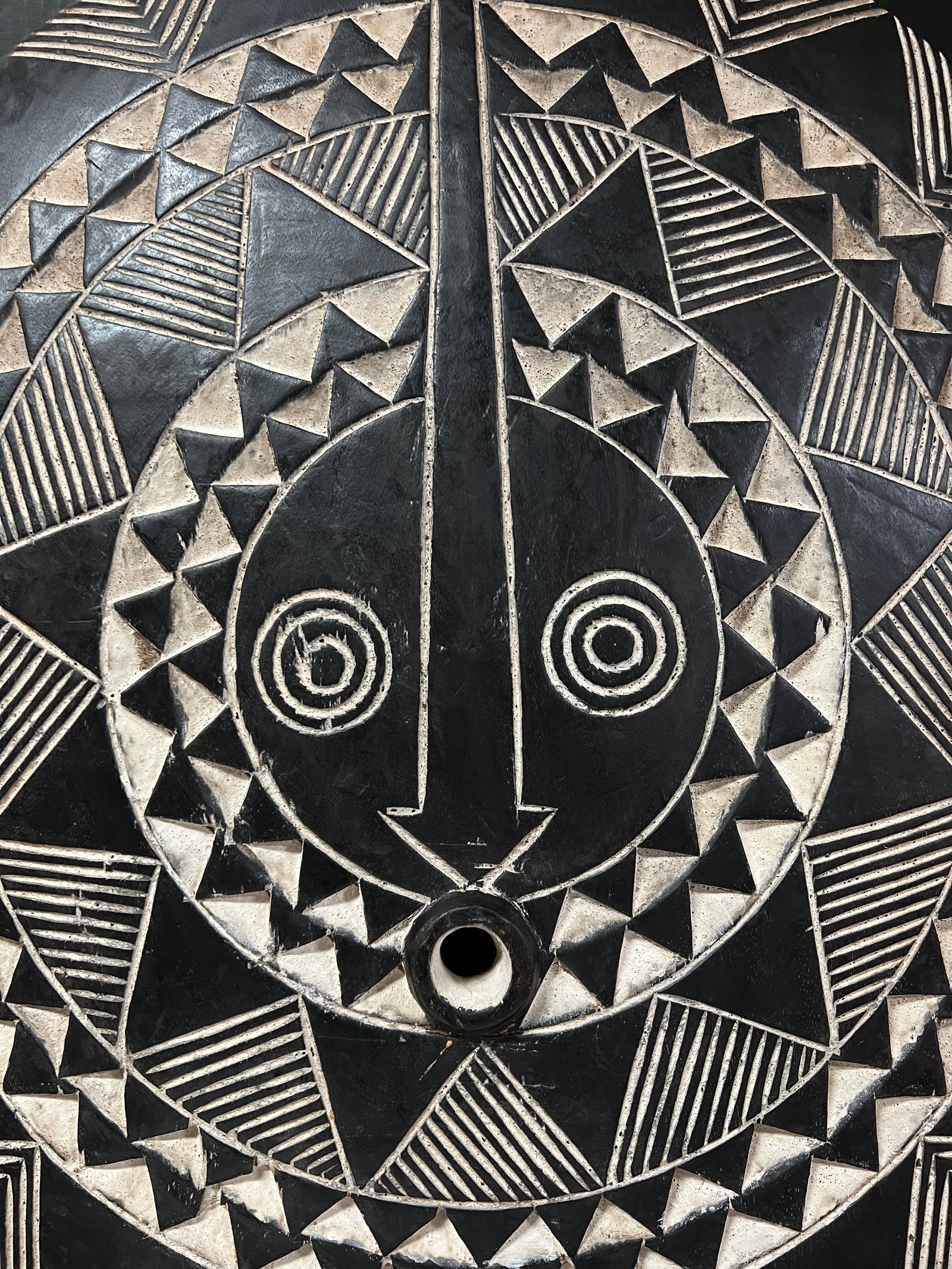 African Tribal Art Carved Wood Very Large Burkina Faso Plank Bwa Sun Mask - 5