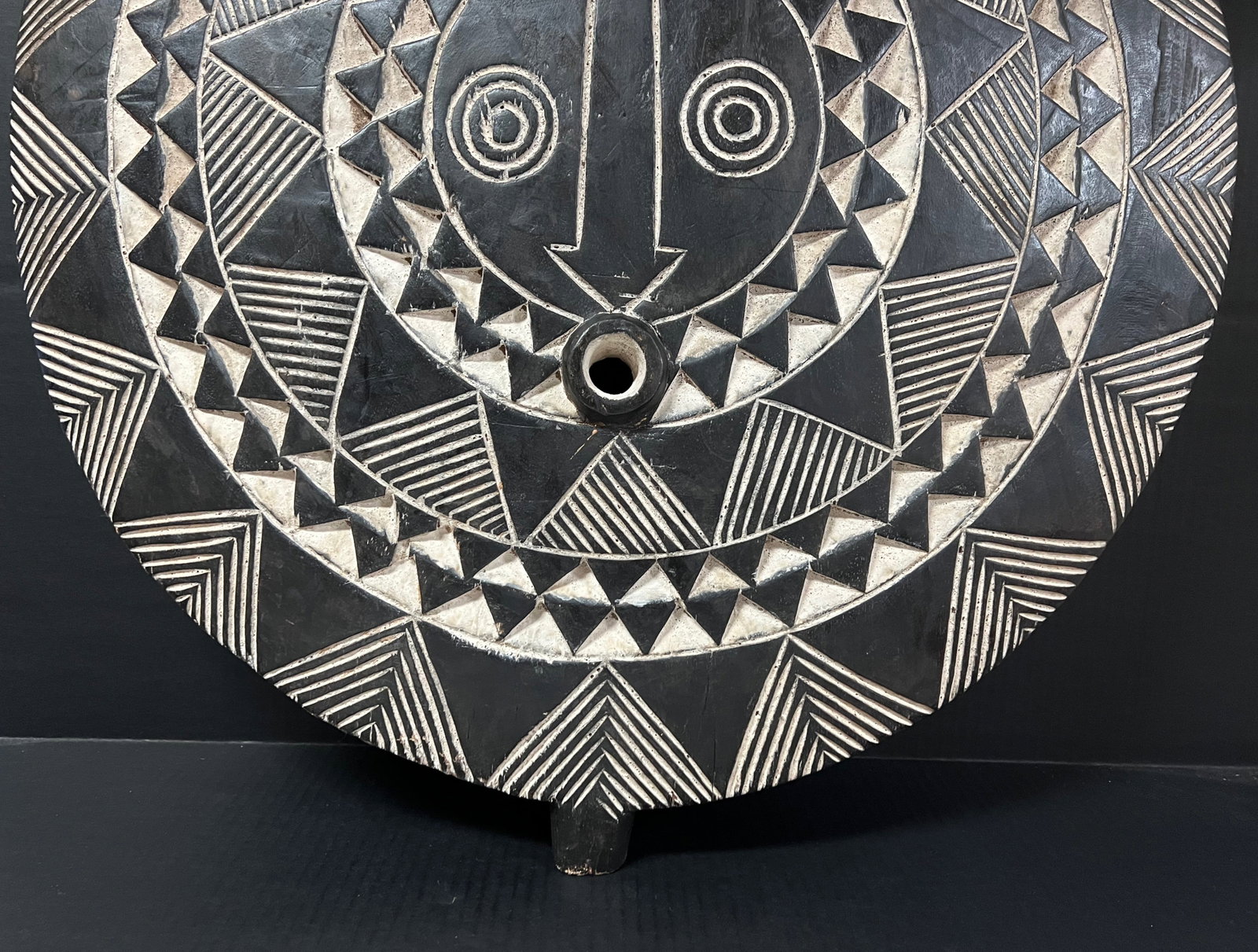 African Tribal Art Carved Wood Very Large Burkina Faso Plank Bwa Sun Mask - 9