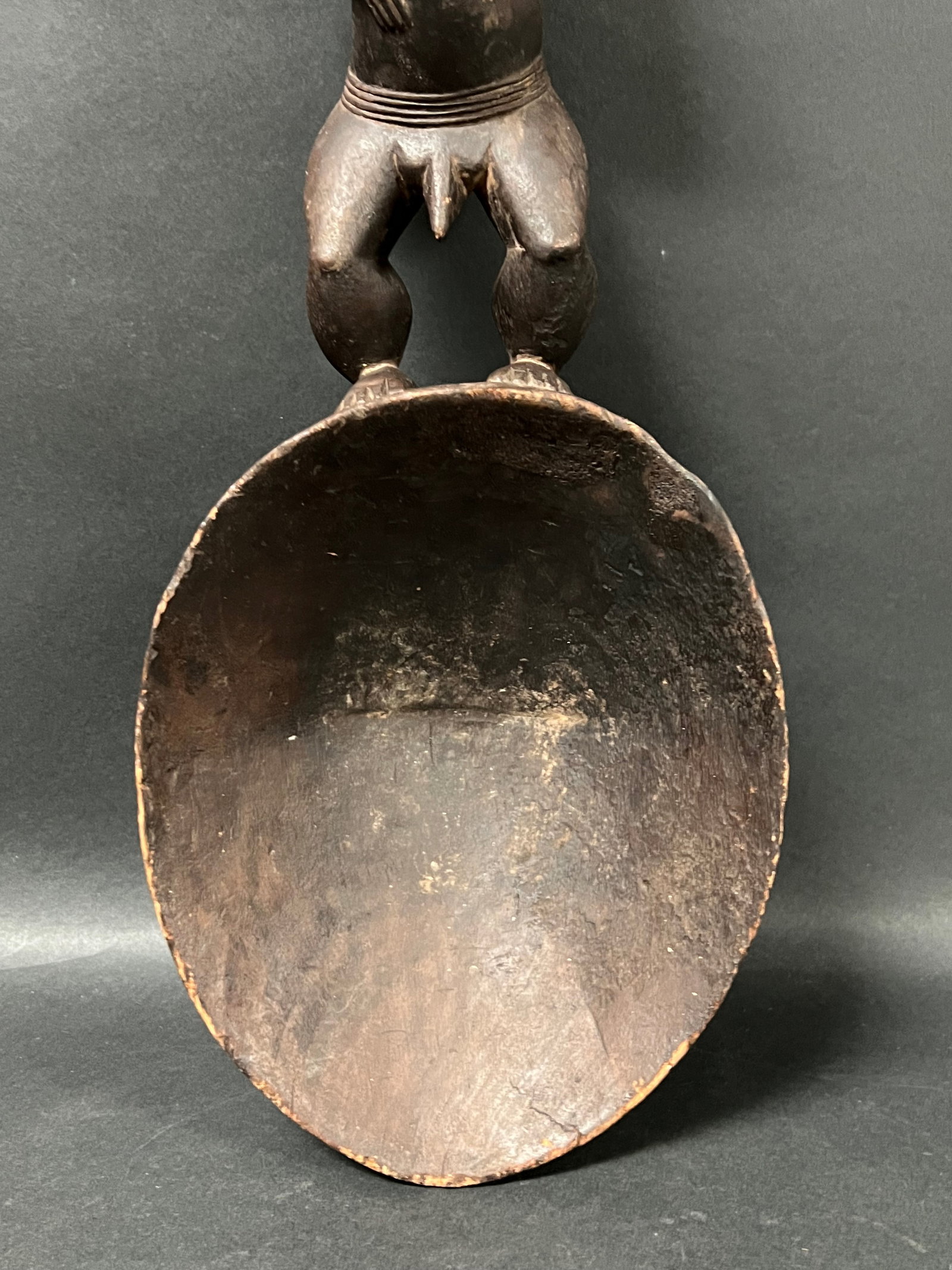 African Tribal Art Carved Wood Baule Spoon - 2